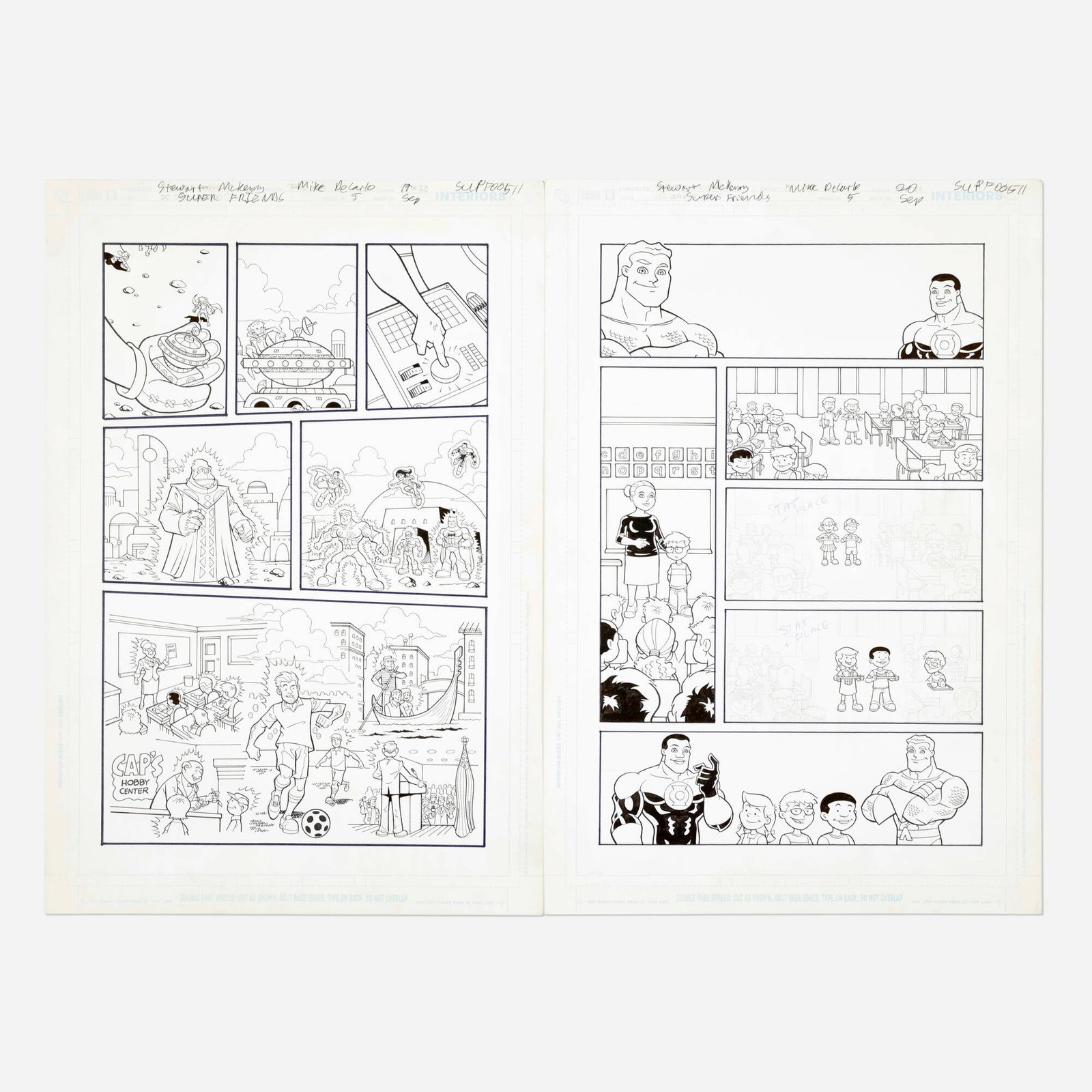 Stewart McKenny and Mike DeCarlo, DC Super Friends #5 Story Pages 17 and 20 Original Art (DC Comics, (1 of 1)