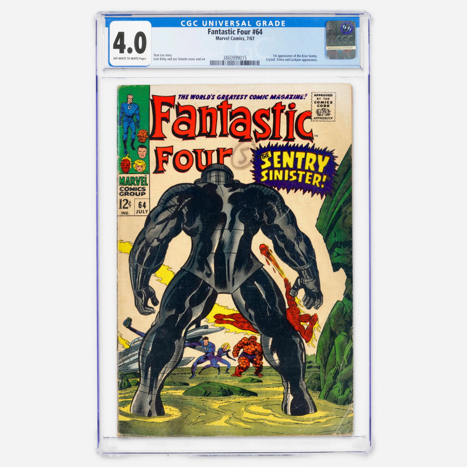 Marvel Comics Fantastic Four #64 CGC 4.0 (1 of 2)