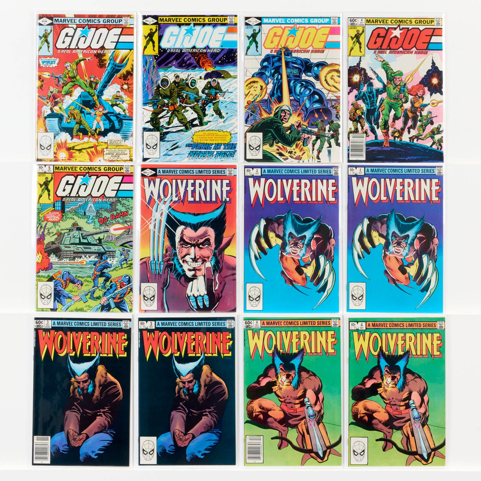 12 Marvel Comics G.I. Joe, A Real American Hero and Wolverine Limited Series Group (1 of 1)