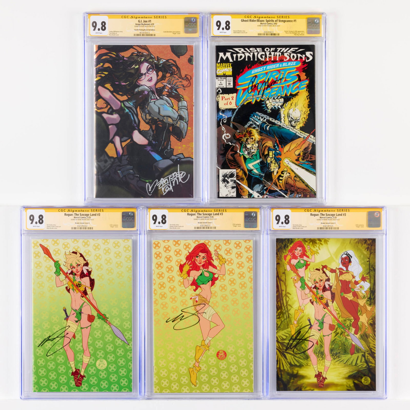 5 Image/Skybound and Marvel Comics CGC Signature Series 9.8 Group (1 of 2)