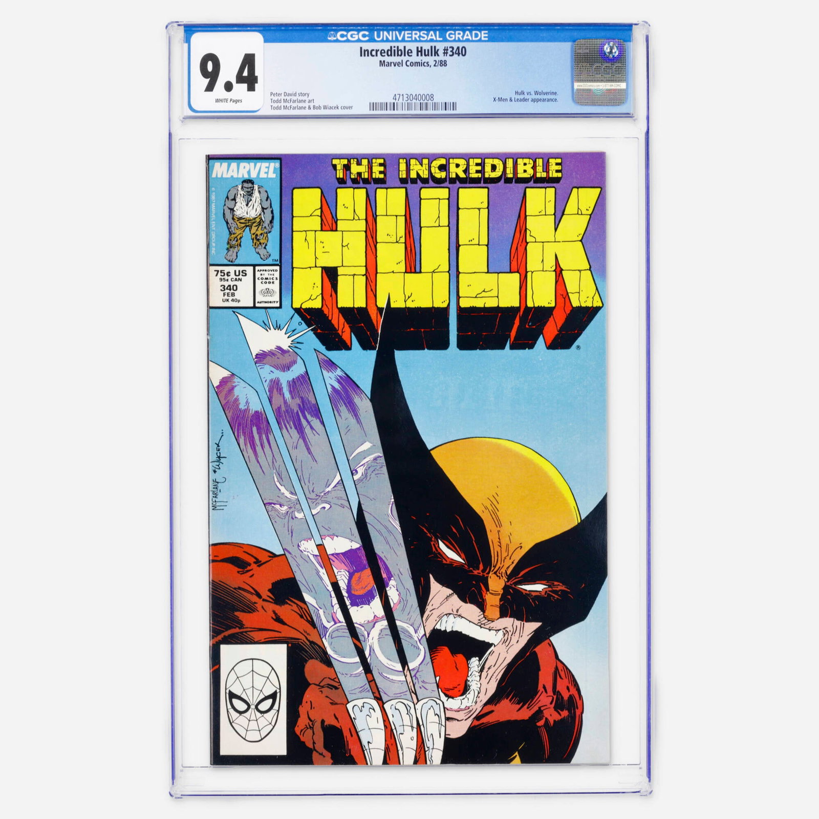 Marvel Comics Incredible Hulk #340 CGC 9.4 (1 of 2)