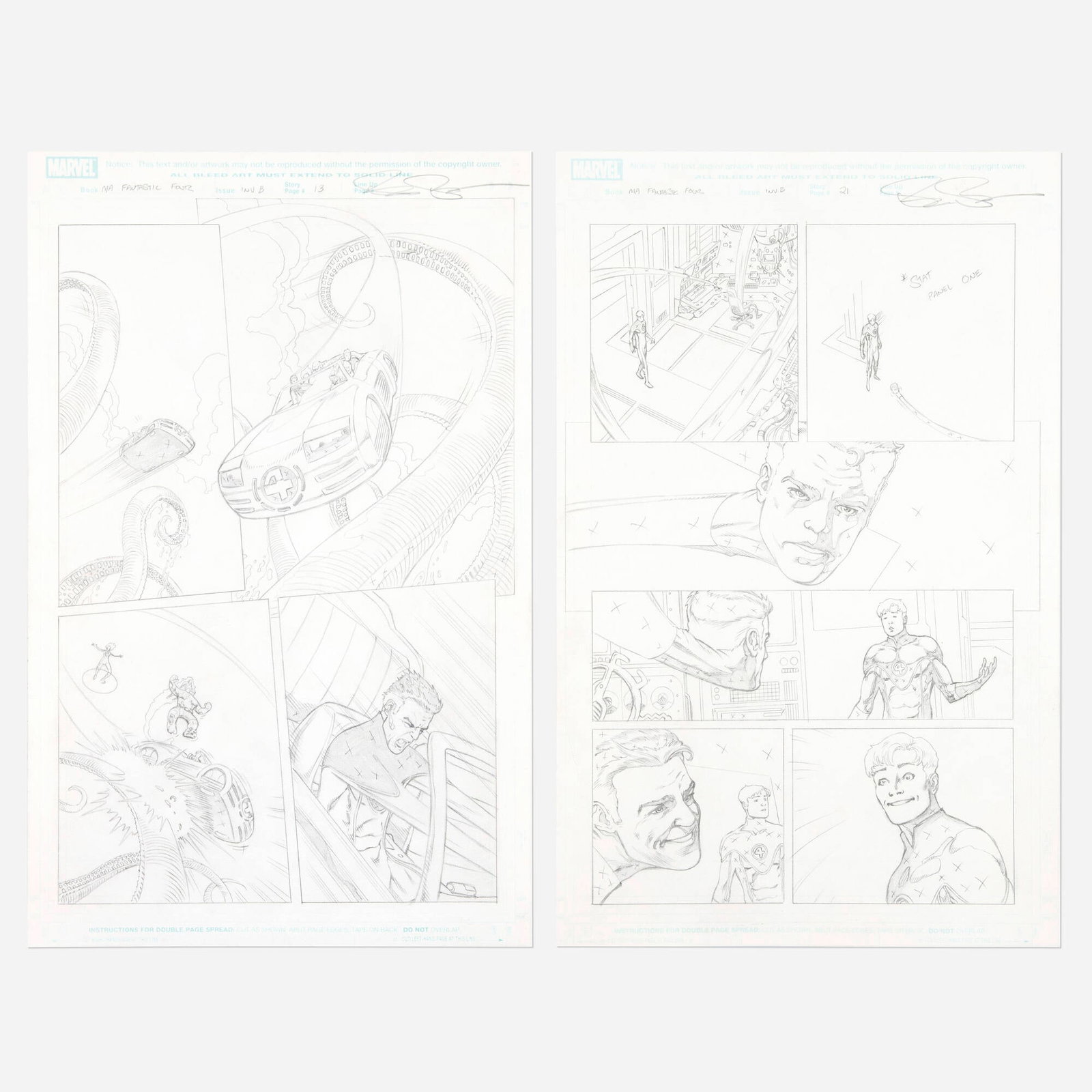 Steve Scott, Mavel Adventures: Fantastic Four #30 Pages 13 and 21 Original Art (Marvel Comics, 2008) (1 of 1)