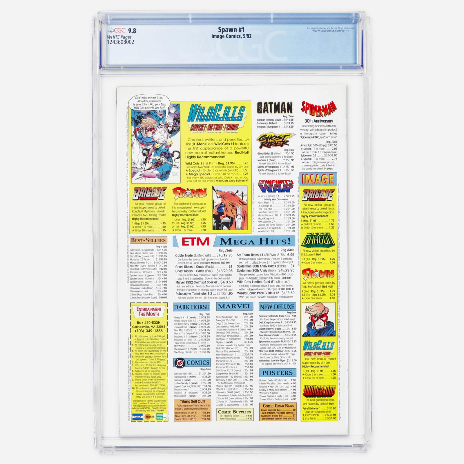 Image Comics Spawn #1 CGC 9.8 - 2