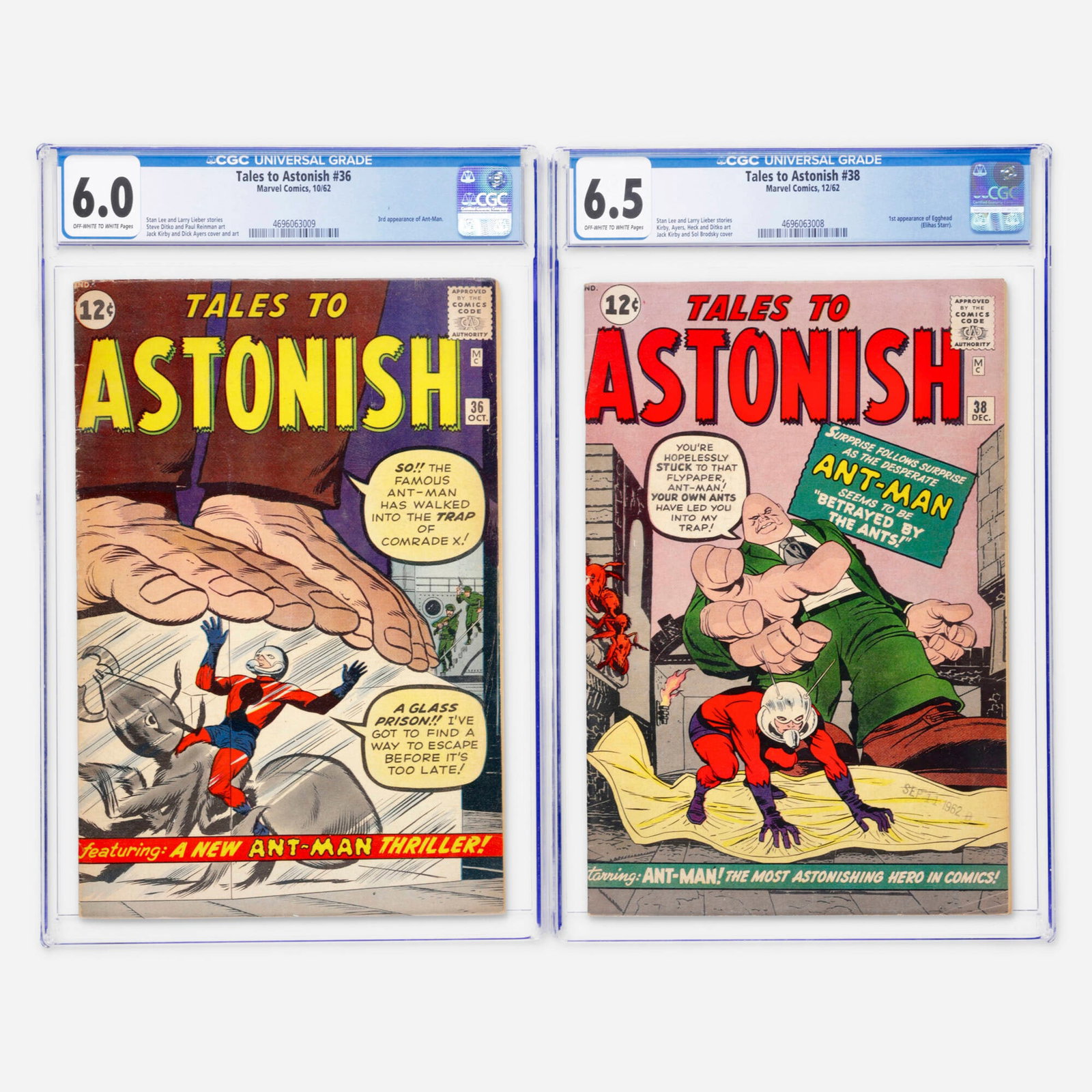 2 Marvel Comics Tales to Astonish #36 and #38 CGC Group (1 of 2)