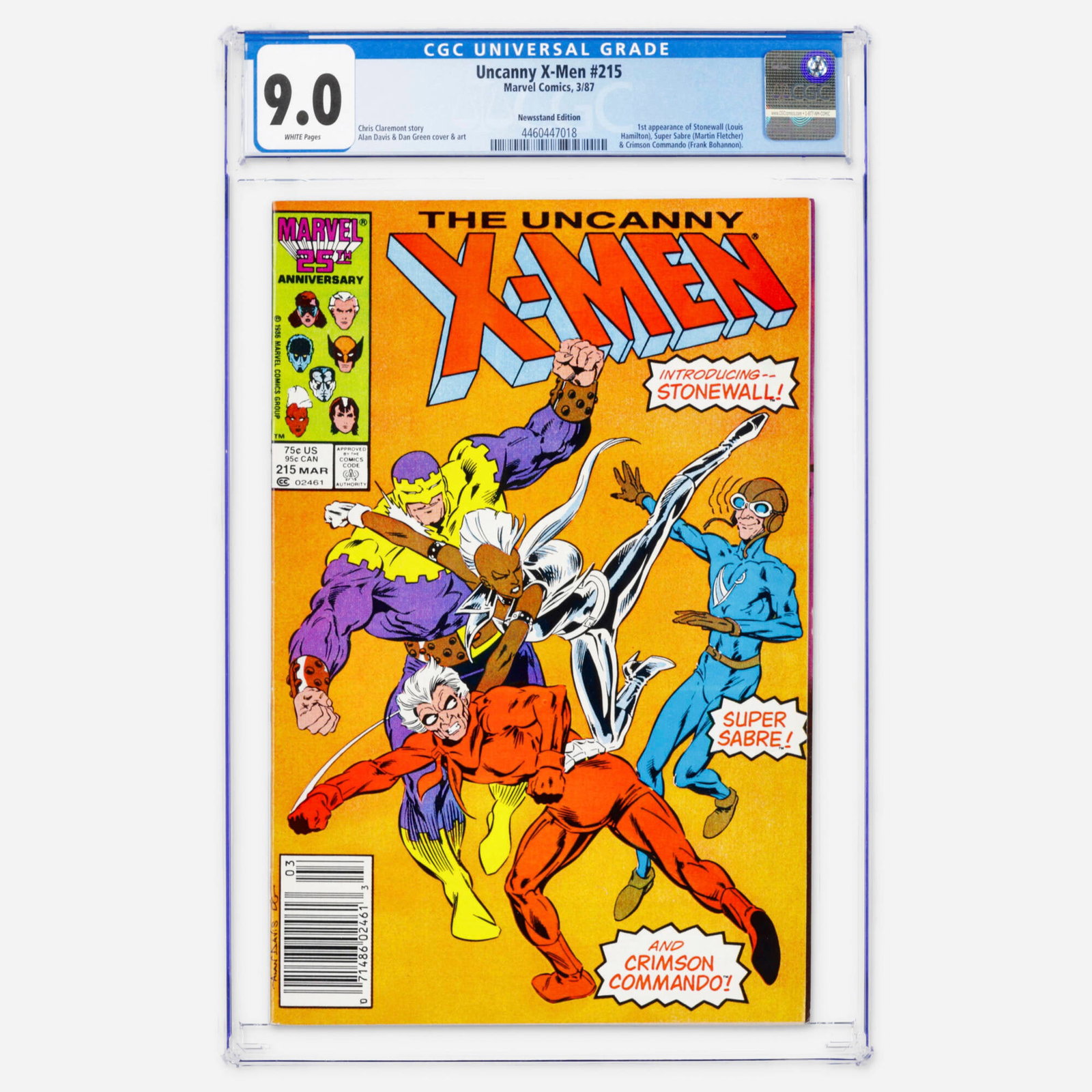 Marvel Comics Uncanny X-Men #215 CGC 9.0 Newsstand (1 of 2)