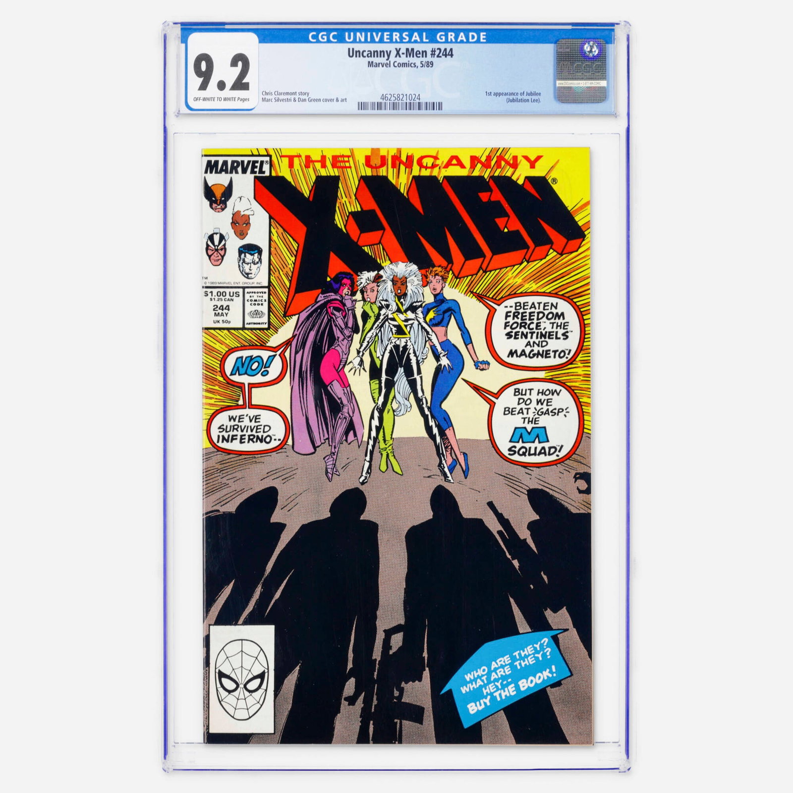 Marvel Comics Uncanny X-Men #244 CGC 9.2 (1 of 2)