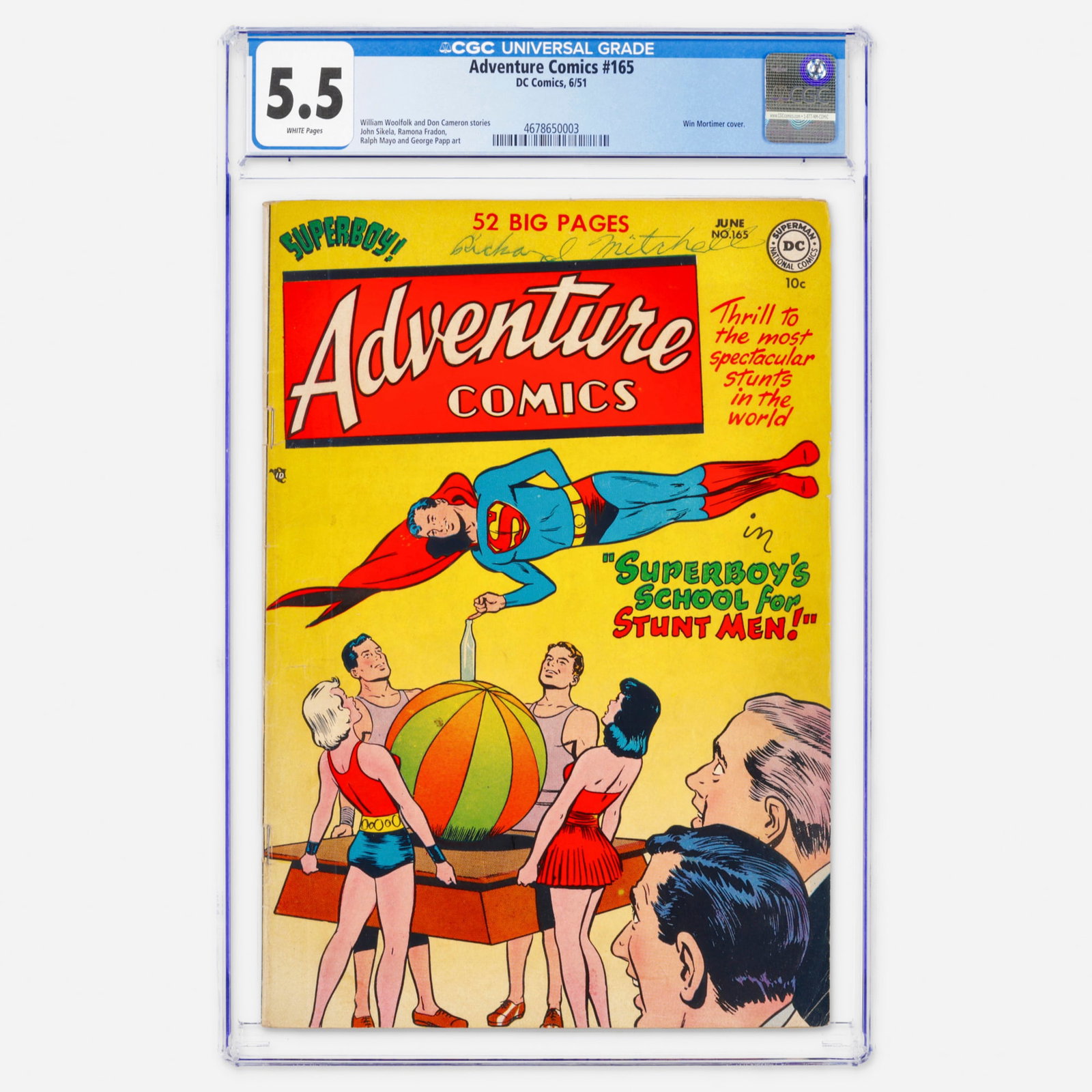DC Comics Adventure Comics #165 CGC 5.5 (1 of 2)