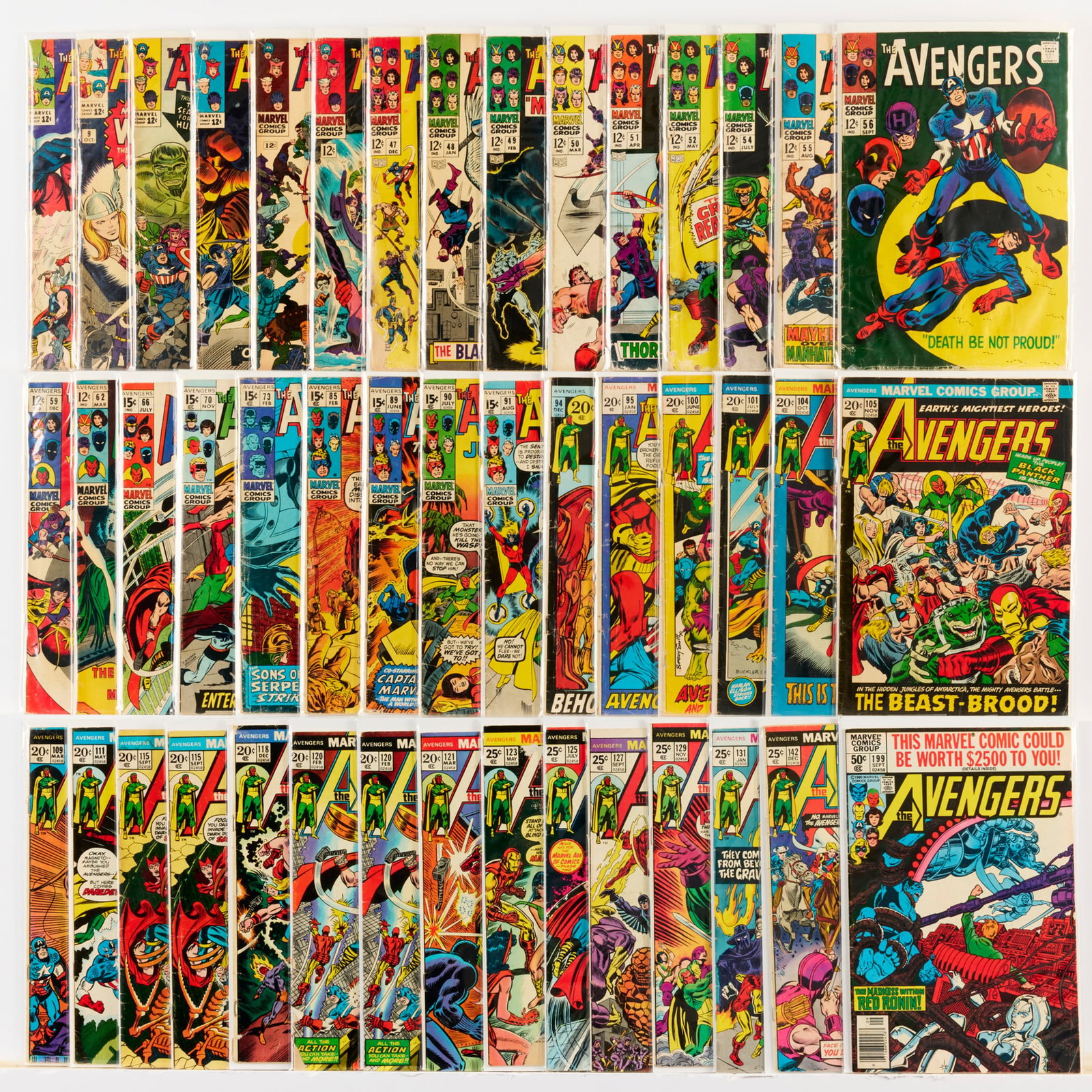 45 Marvel Comics Avengers #9-#199 Group (1 of 2)