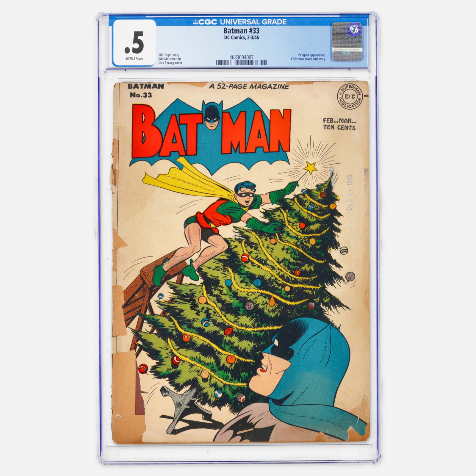 DC Comics Batman #33 CGC 0.5 (1 of 2)