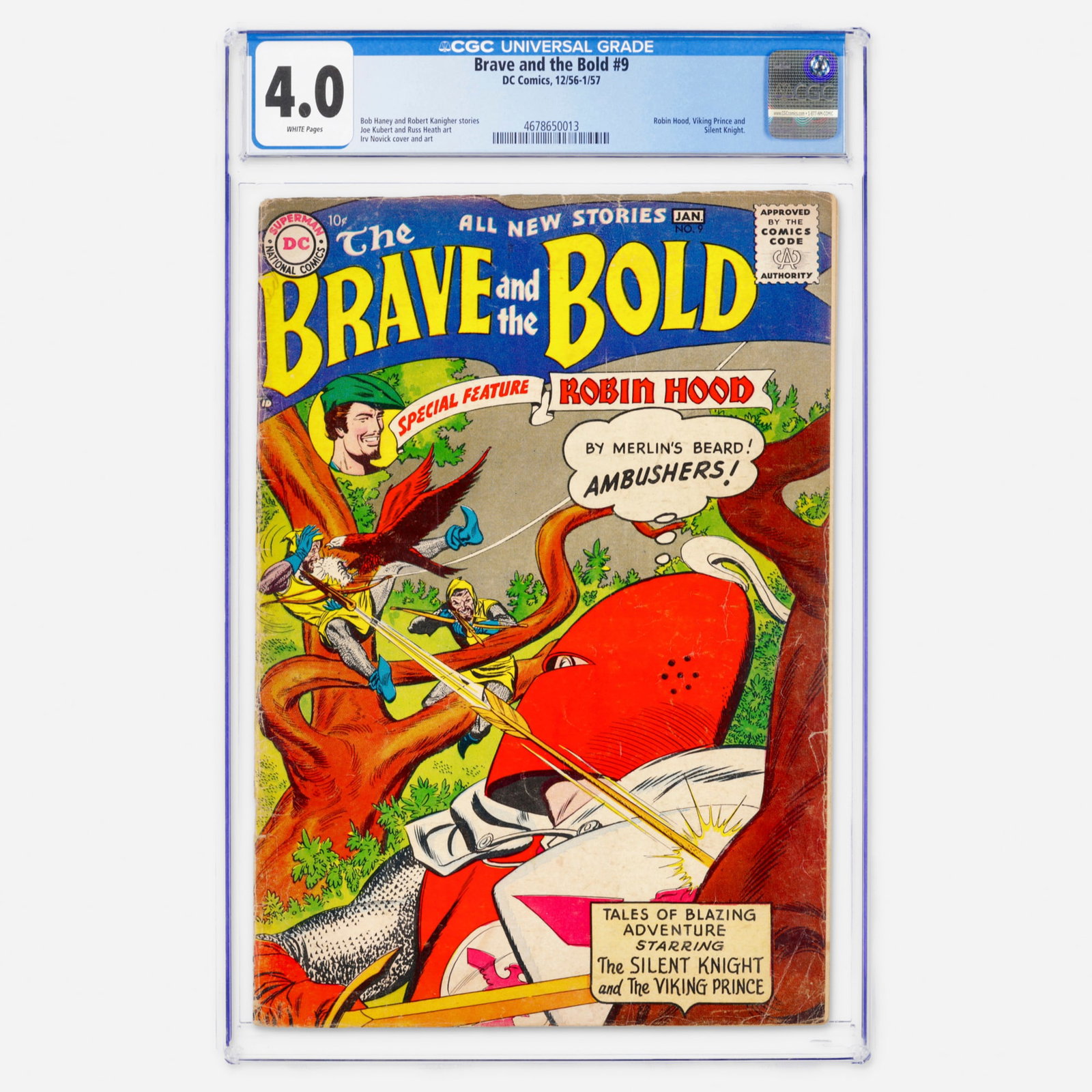 DC Comics Brave and the Bold #9 CGC 4.0 (1 of 2)