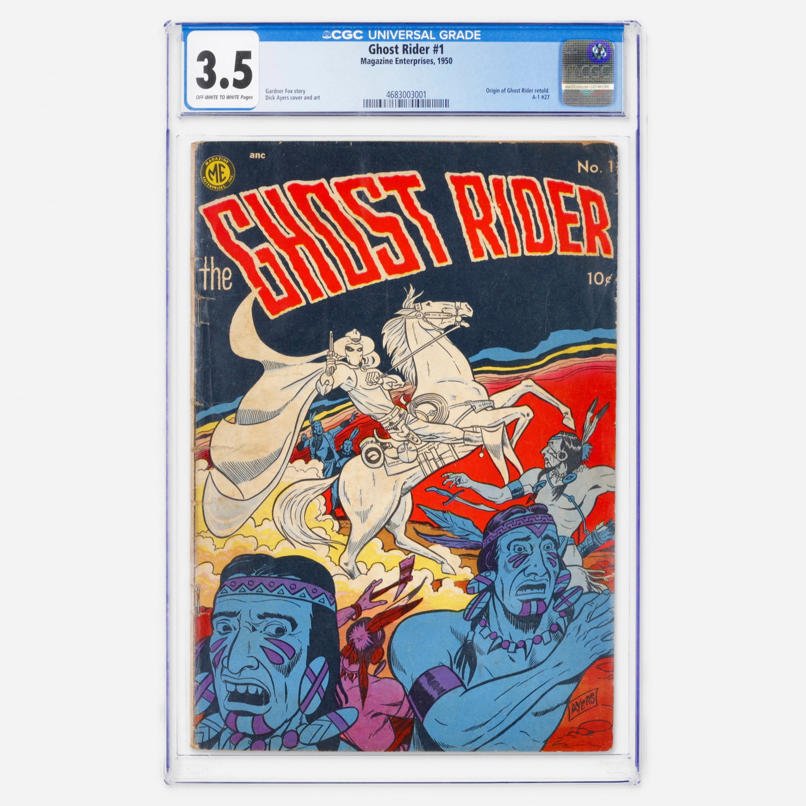 Magazine Enterprises Ghost Rider #1 CGC 3.5 (1 of 2)