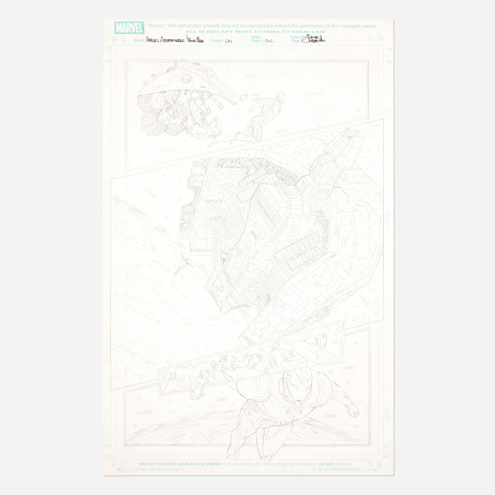 James Cordeiro, Marvel Adventures: Iron Man #6 Story Page 2 Original Art (Marvel Comics, 2007) (1 of 2)