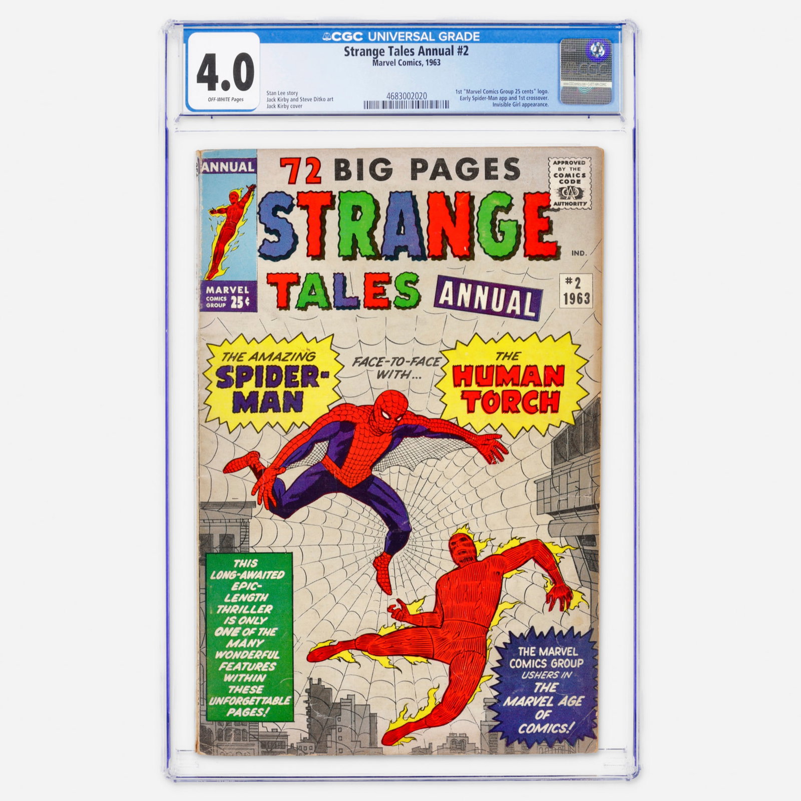 Marvel Comics Strange Tales Annual #2 CGC 4.0 (1 of 2)