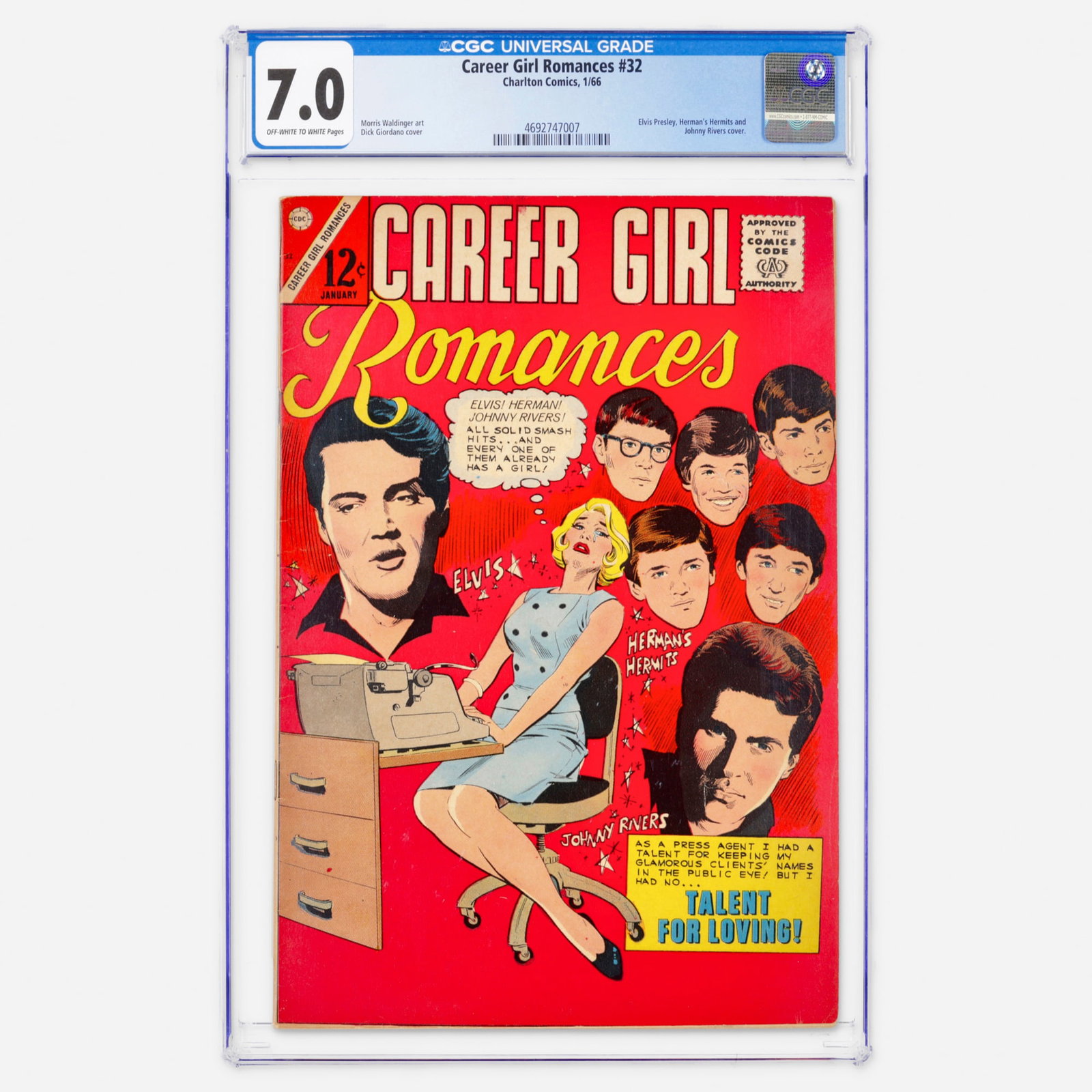 Charlton Comics Career Girl Romances #32 CGC 7.0 (1 of 2)