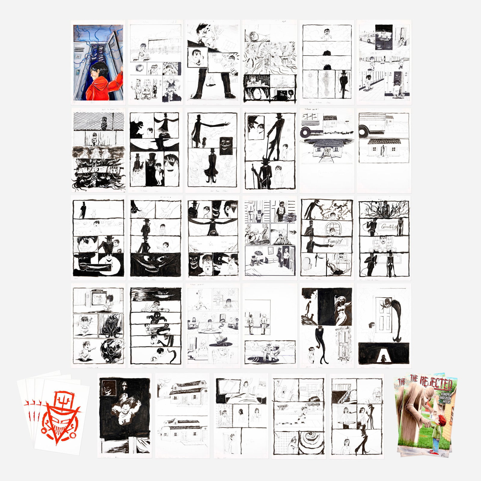 Corey Christian Anderson, Group of 29 The Rejected #1 Story Pages and Unpublished Cover Original Art (1 of 1)