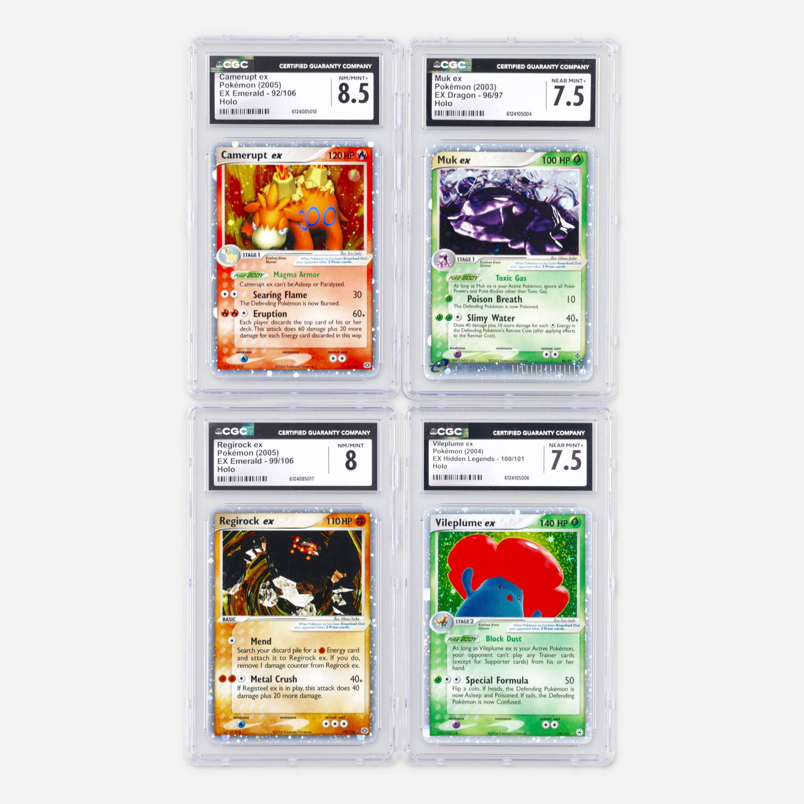 Four 2003-2005 Pokemon EX ex Holo CGC Trading Card Group (1 of 2)