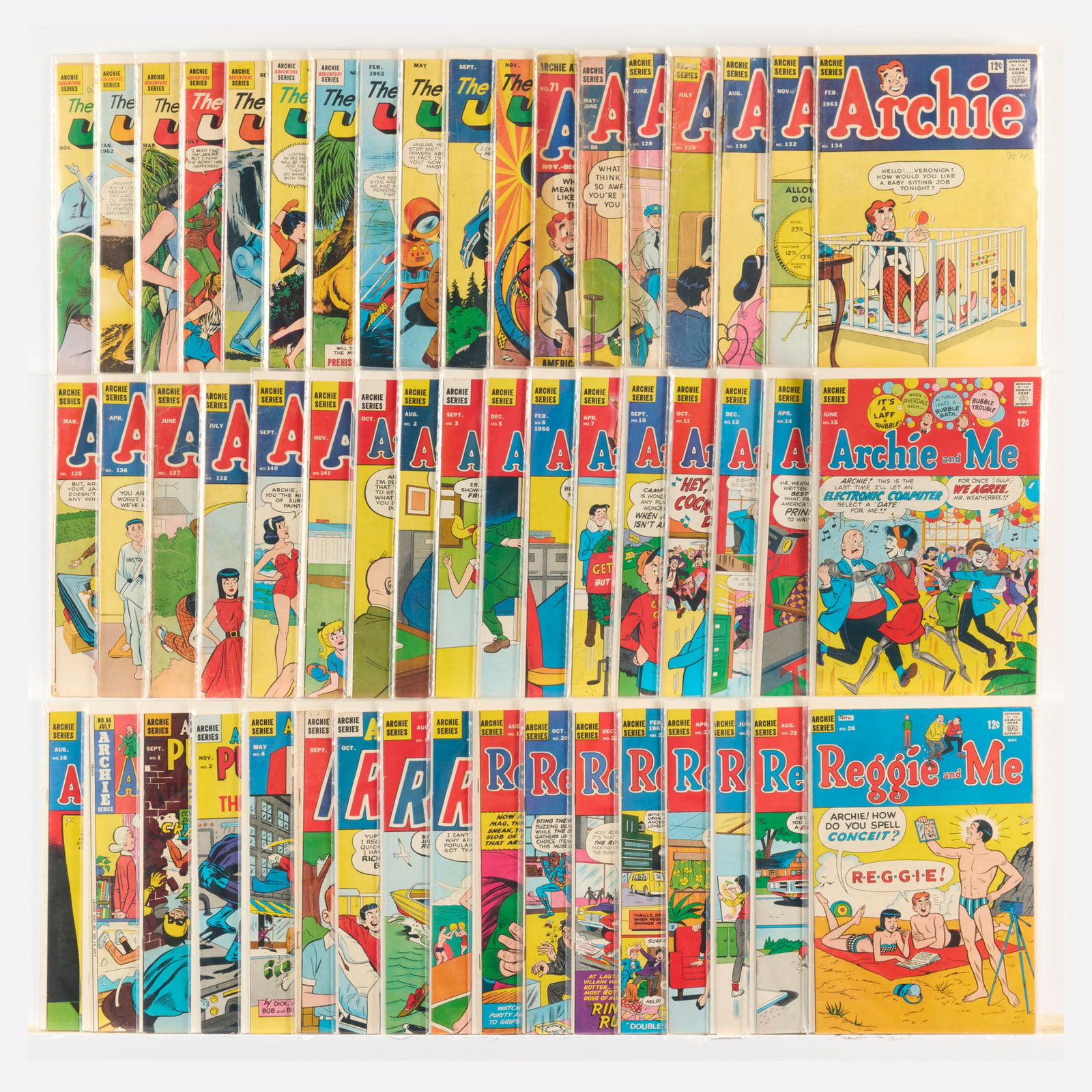 52 Archie Publications Mixed Title Group: 52 Archie Publications Mixed Title Group USA, 20th Century Group includes: Archie Publications Adventures of the Jaguar #3, #4 (Grades range 3.0-5.0), #5, #7, #8 (Grades range 2.0-4.0), #9-#12