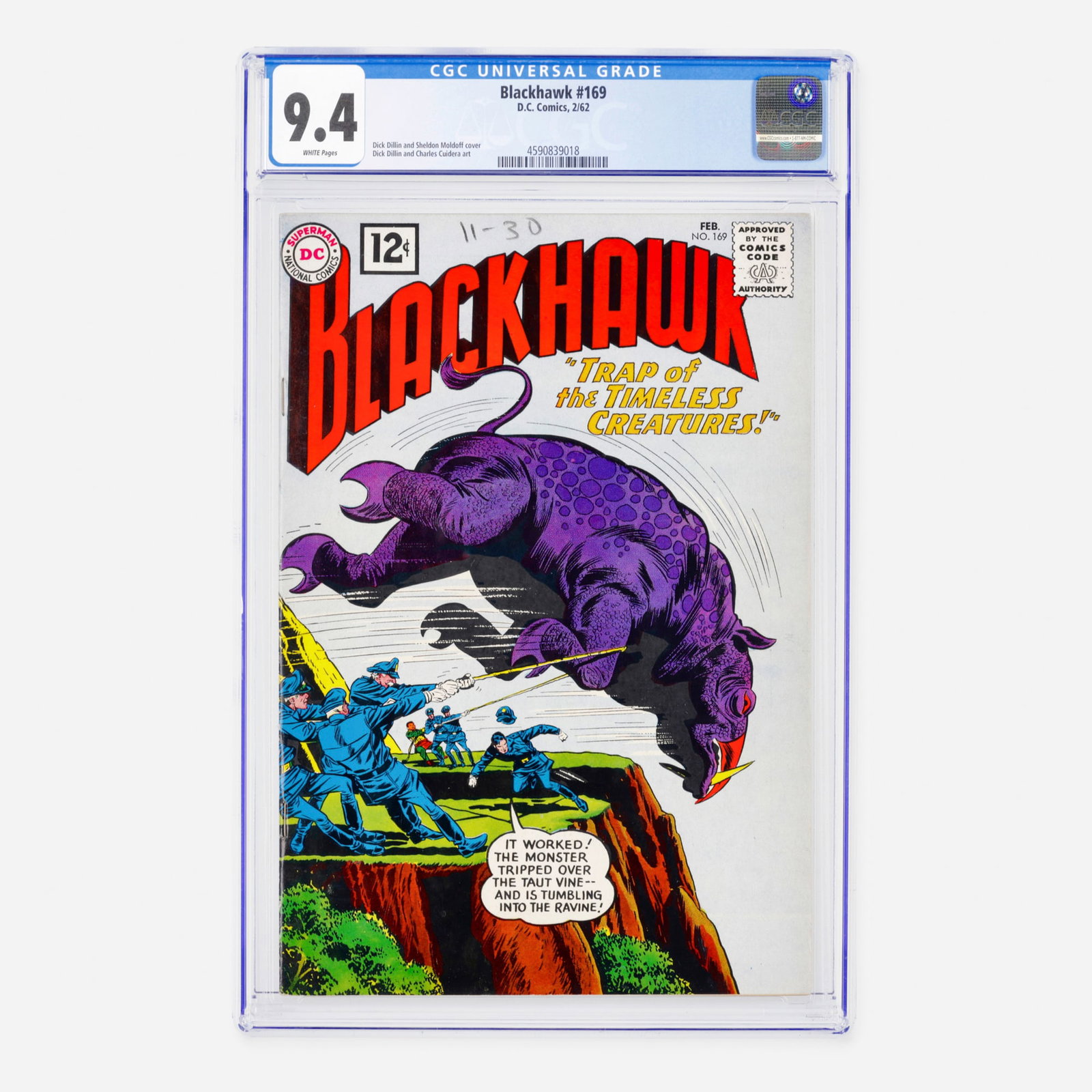 D.C. Comics Blackhawk #169 CGC 9.4 (1 of 2)