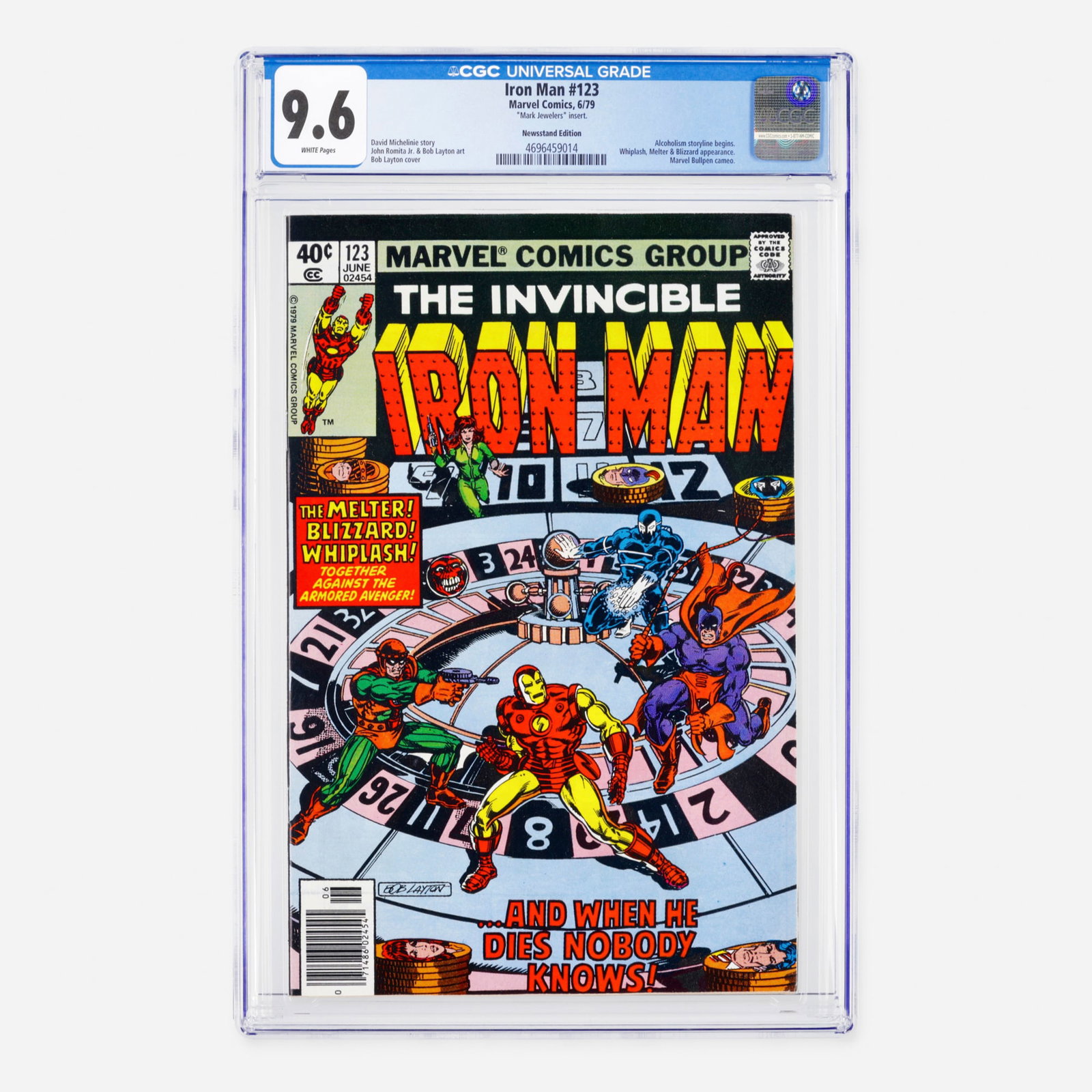 Marvel Comics Iron Man #123 CGC 9.6 Newsstand Mark Jewelers (1 of 2)