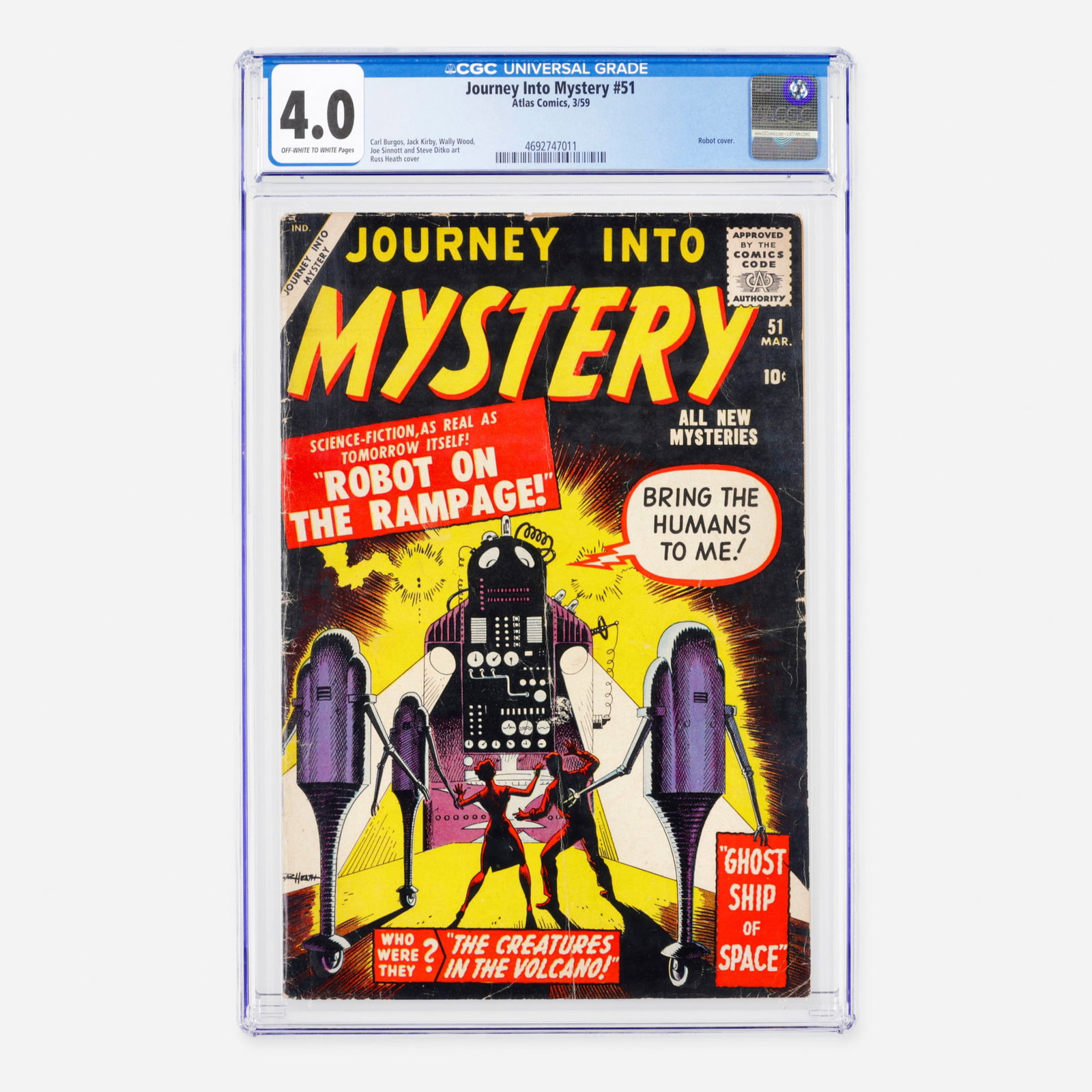 Atlas Comics Journey Into Mystery #51 CGC 4.0 (1 of 2)
