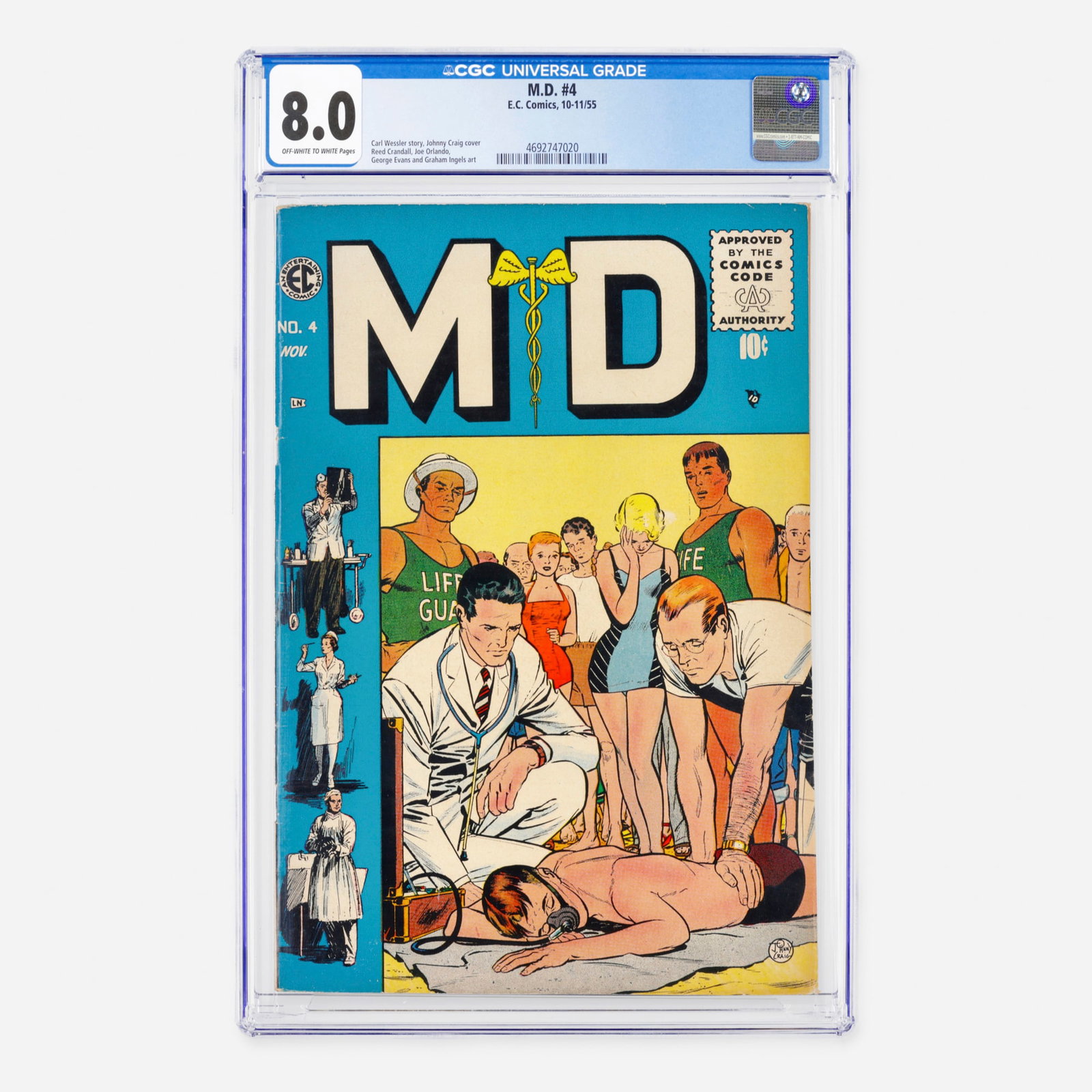 E.C. Comics M.D. #4 CGC 8.0 (1 of 2)