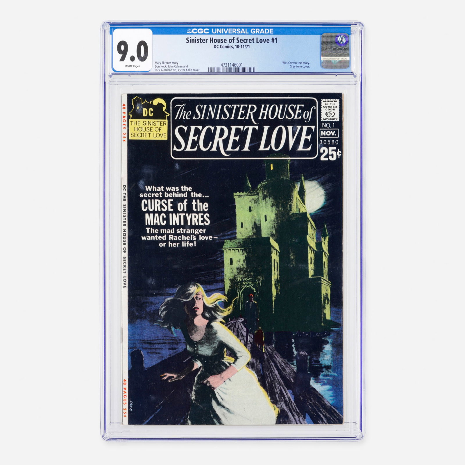 DC Comics Sinister House of Secret Love #1 CGC 9.0 (1 of 2)