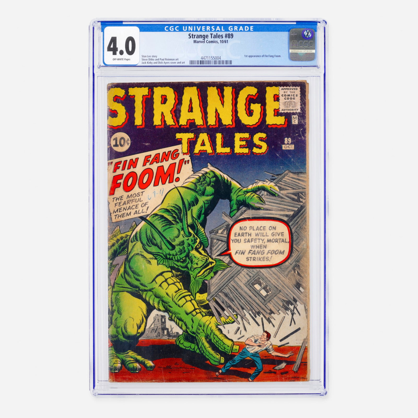 Marvel Comics Strange Tales #89 CGC 4.0 (1 of 2)