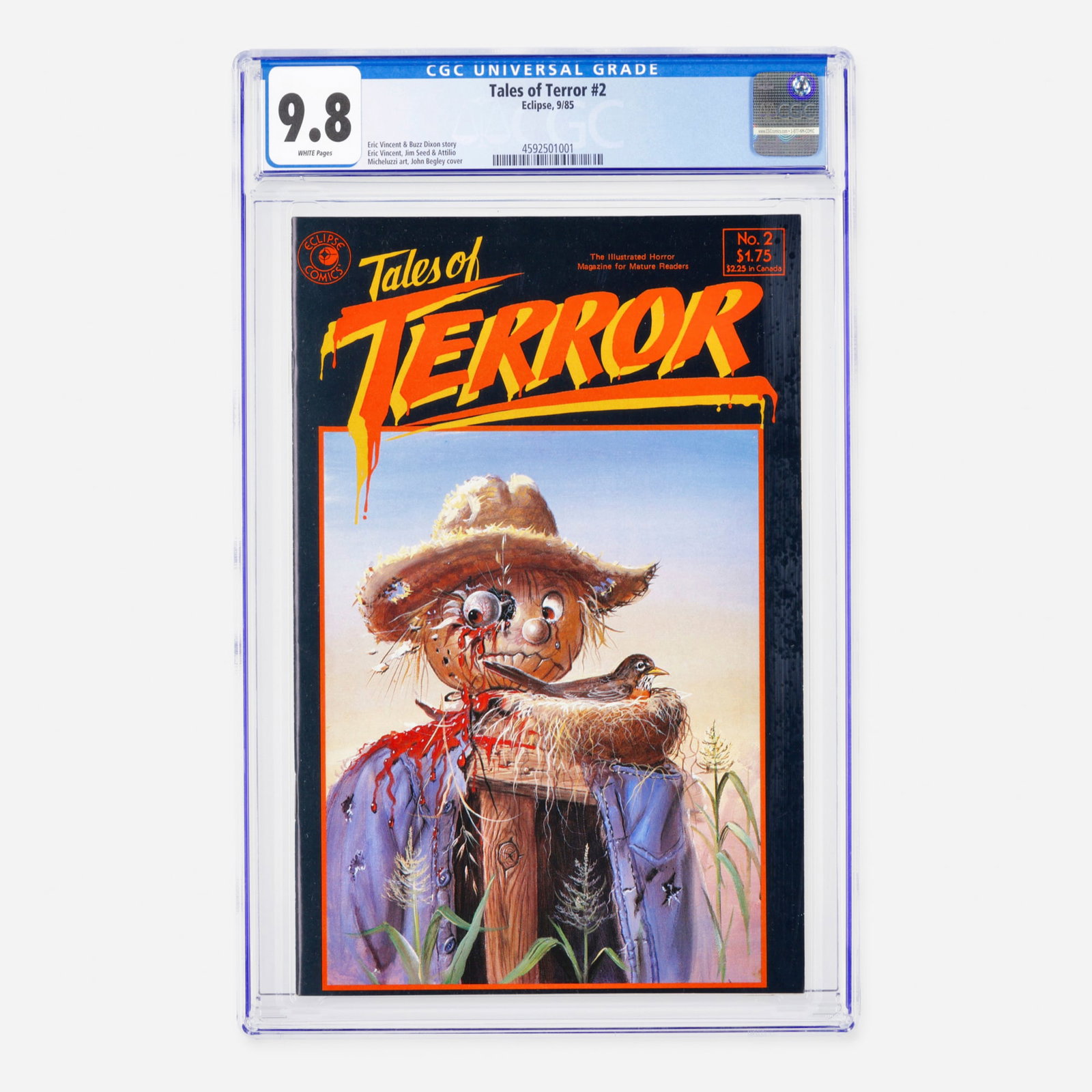 Eclipse Tales of Terror #2 CGC 9.8 (1 of 2)