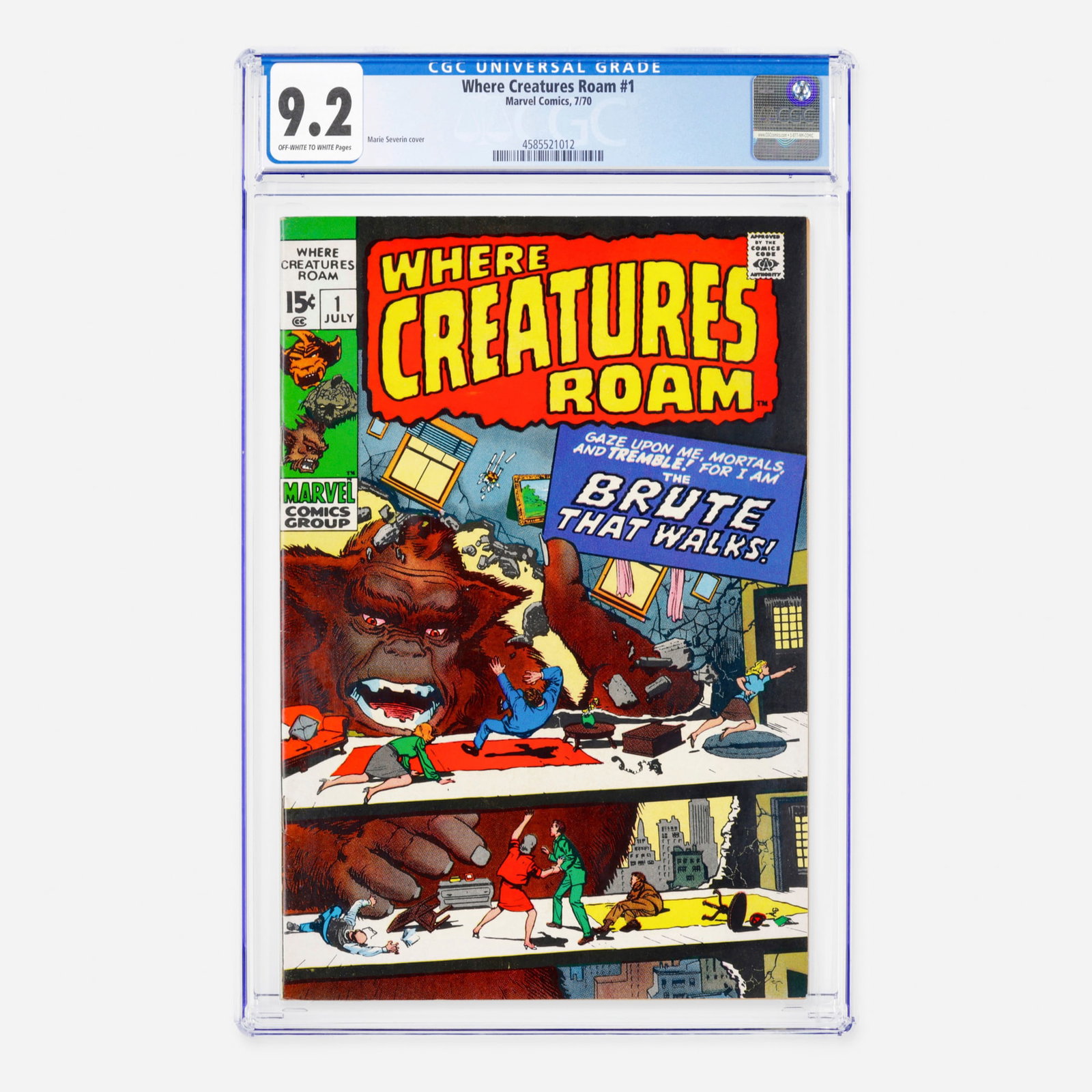 Marvel Comics Where Creatures Roam #1 CGC 9.2 (1 of 2)