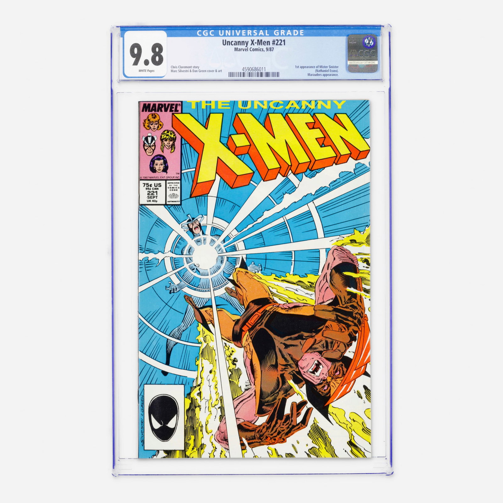 Marvel Comics Uncanny X-Men #221 CGC 9.8 (1 of 2)