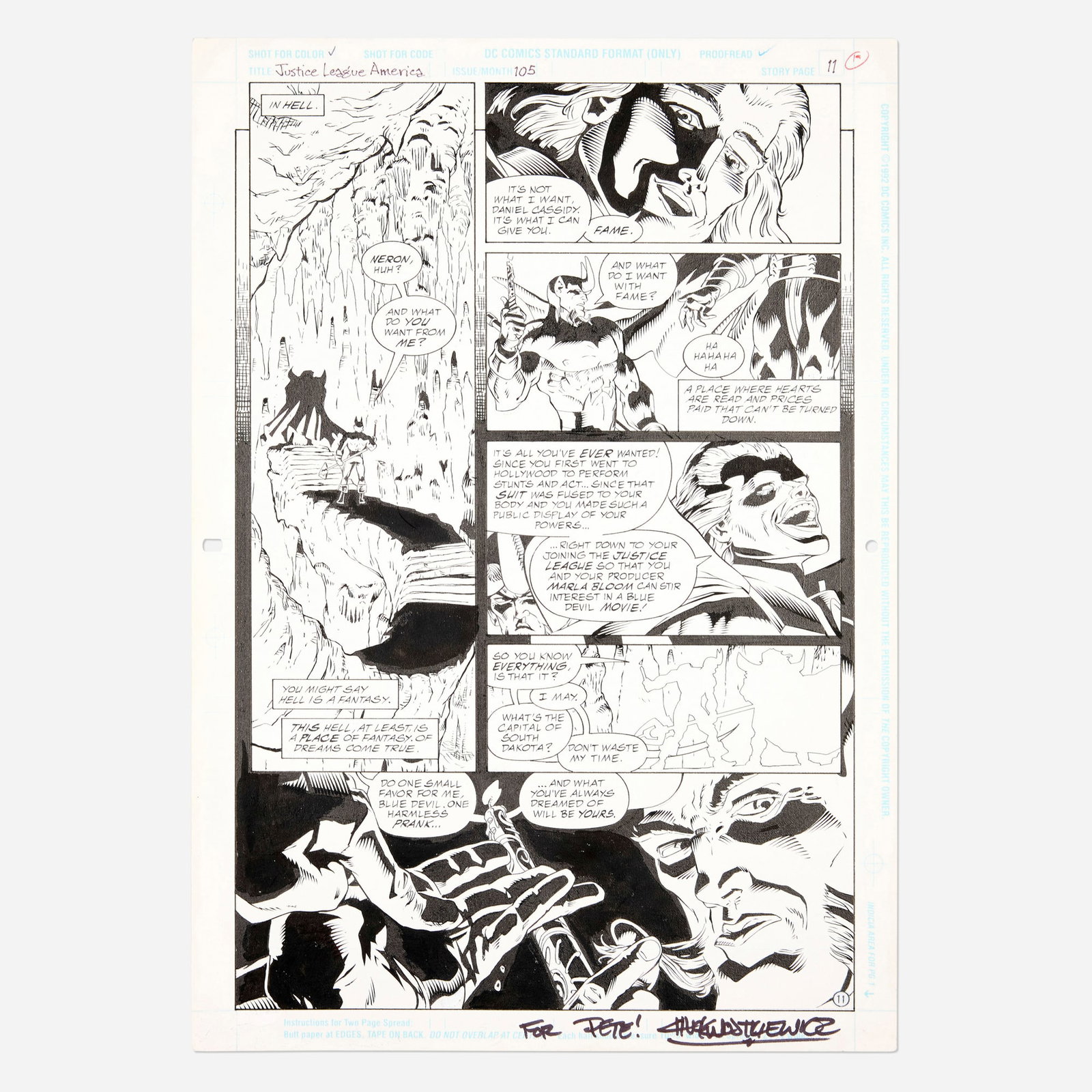 Chuck Wojtkiewicz and Drew Geraci, Justice League America #105 Story Page 11 Original Art (1 of 1)