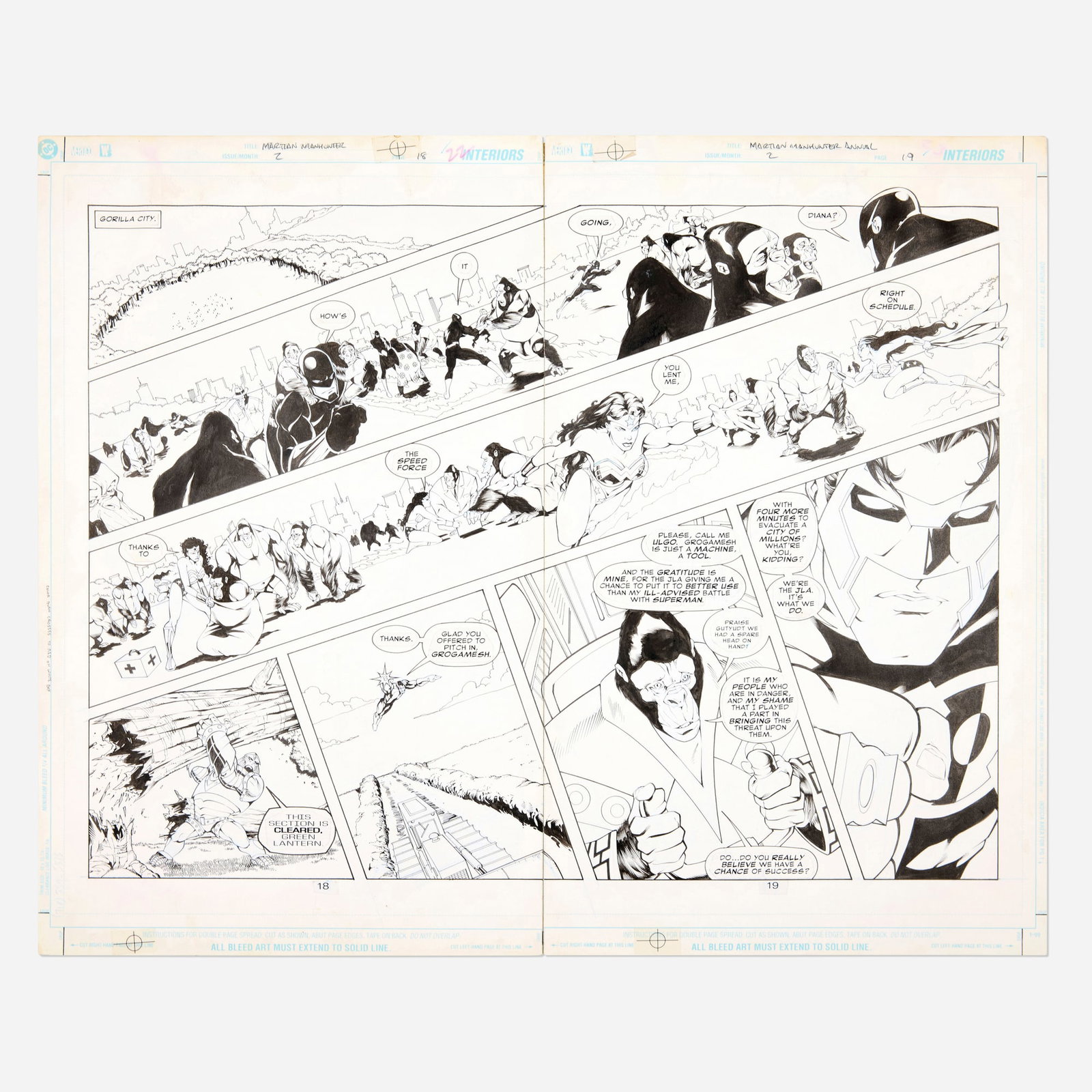 Gustavo Vazquez, Martian Manhunter Annual Vol 2 #2 Story Pages 18 and 19 Original Art (1 of 1)