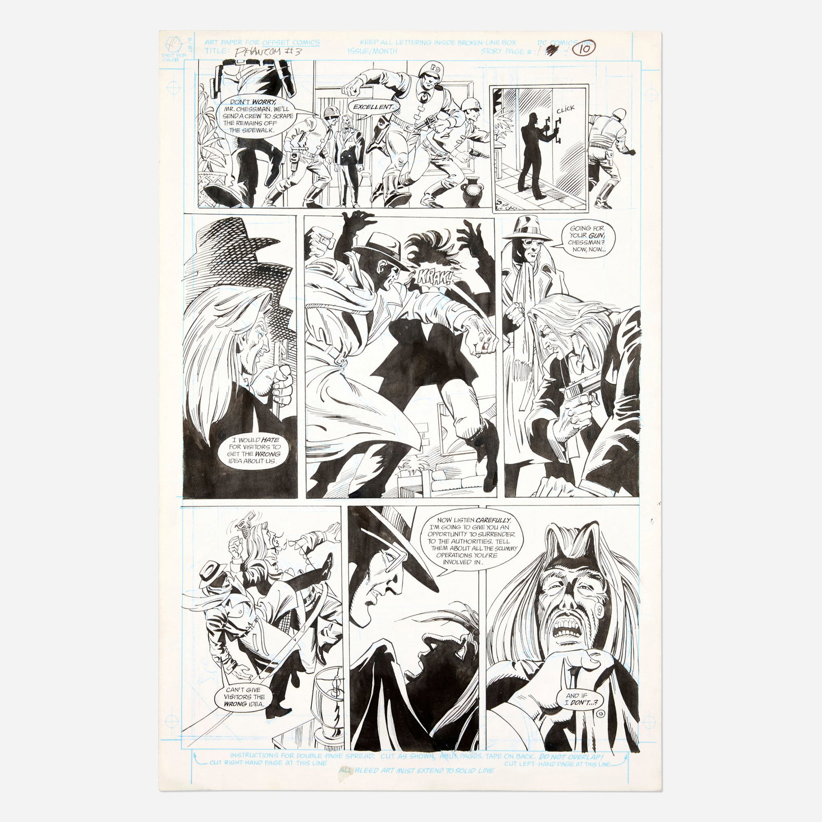 Joe Orlando and Dennis Janke, Phantom #3 Story Page 10 Original Art (DC Comics, 1988) (1 of 2)