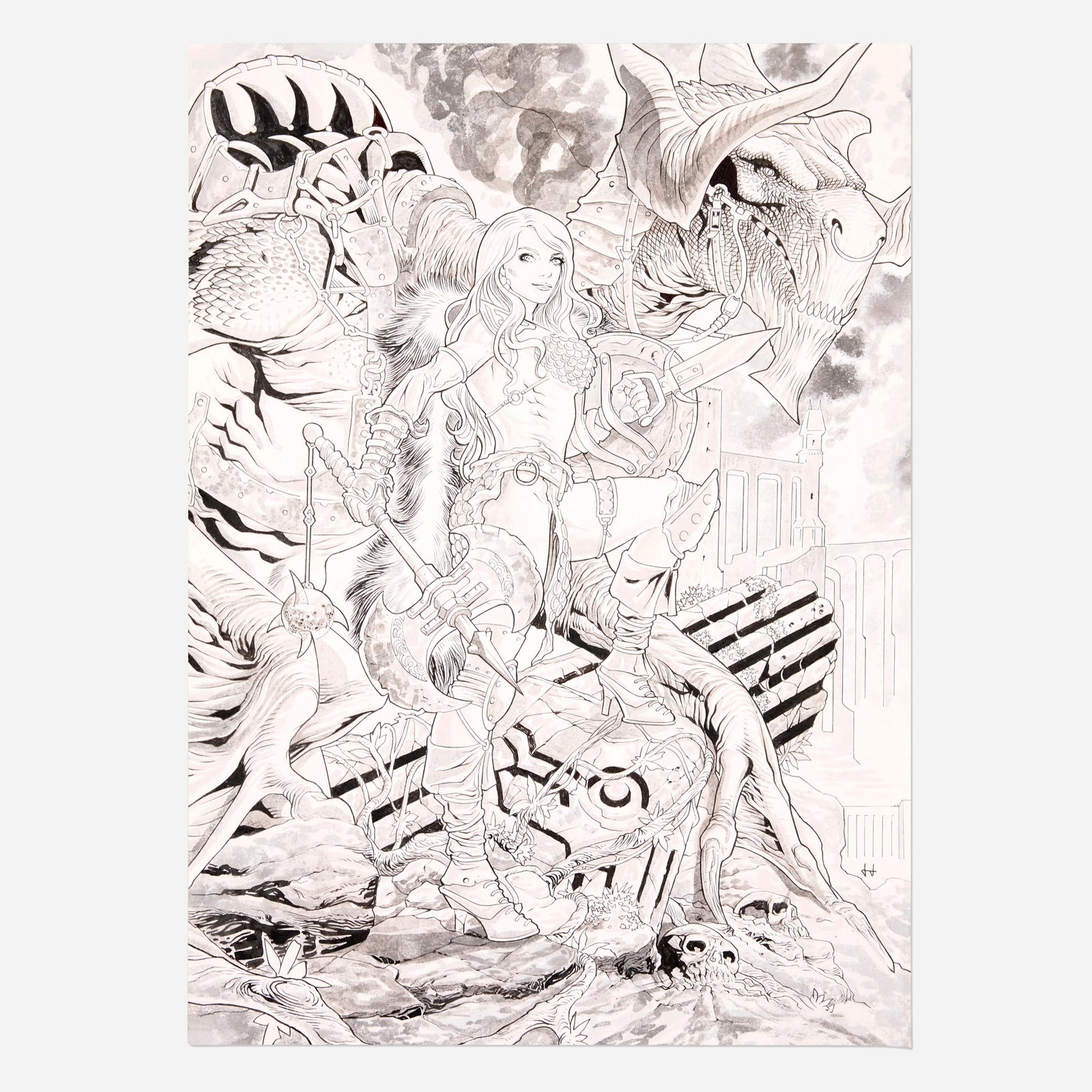 Jack Jadson, Red Sonja Original Art Illustration (1 of 1)