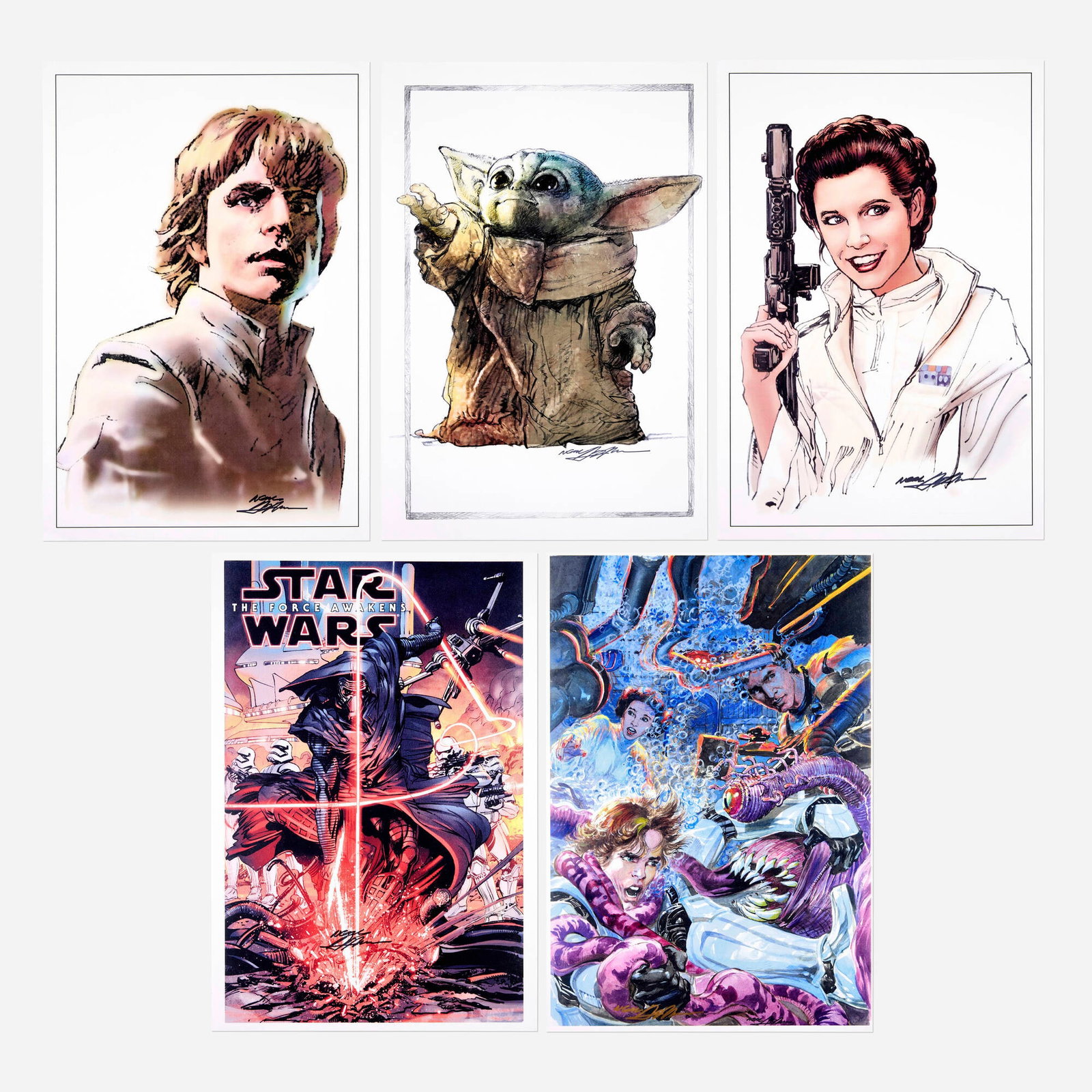 Neal Adams, Group of Five Star Wars Signed Prints (1 of 1)