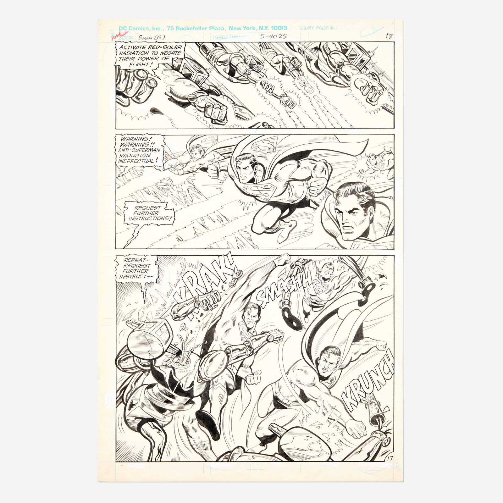 Alex Saviuk and Pablo Marcos, Superman #1 Story Page 17 Original Art (Ehapa, 1988) (1 of 1)