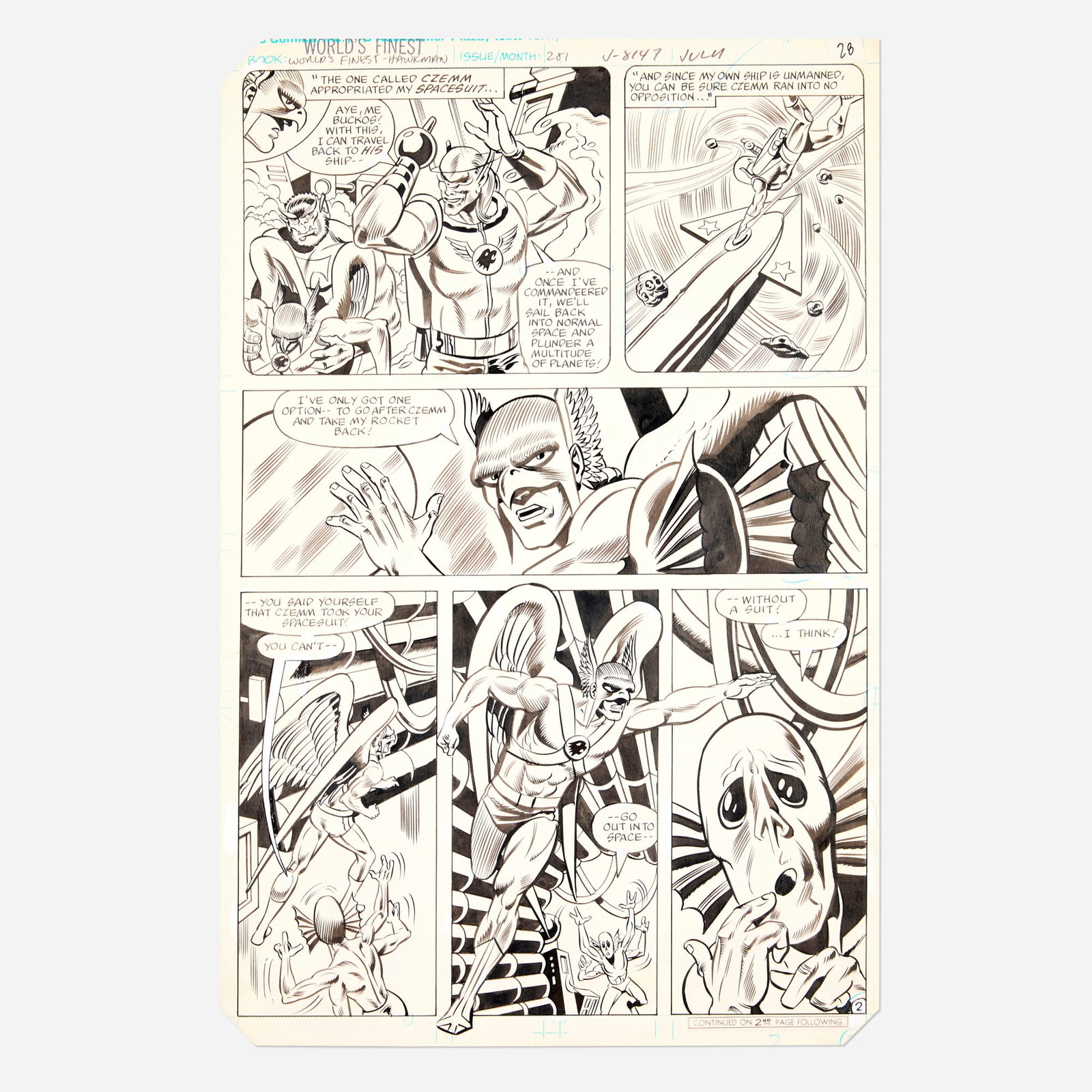 Alex Saviuk and Frank Chiaramonte, World's Finest #281 Story Page 28 Original Art (DC Comics, 1982) (1 of 1)