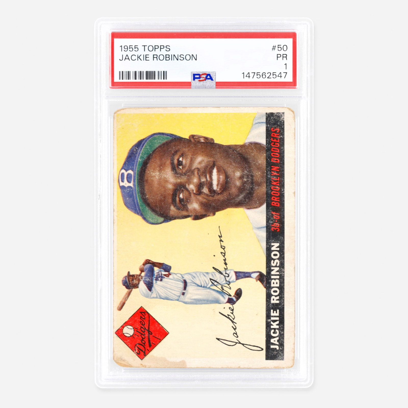 1955 Topps Baseball #50 Jackie Robinson PSA 1 (1 of 2)