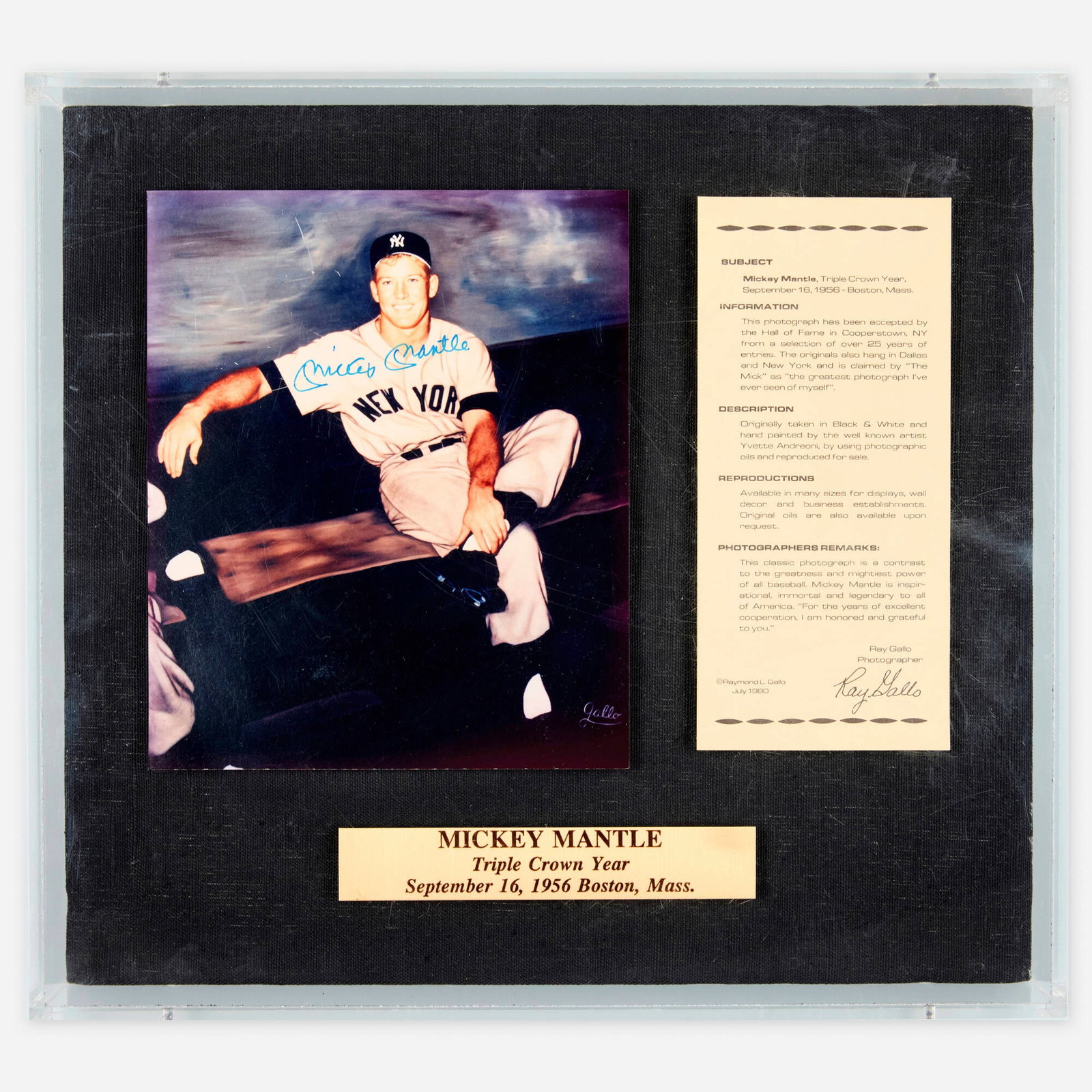 Mickey Mantle Triple Crown Year Autograph (1 of 1)