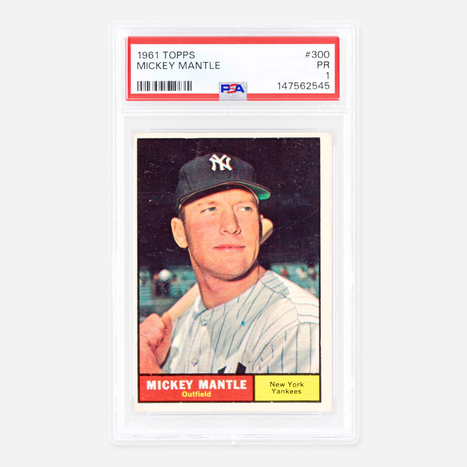 1961 Topps Baseball #300 Mickey Mantle PSA 1 (1 of 2)