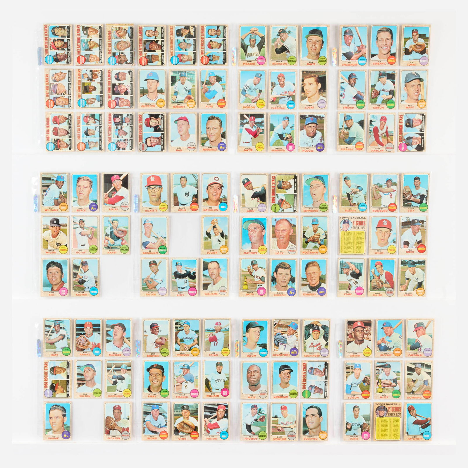 589 1968 Topps Baseball #1-#598 Card Group (1 of 12)