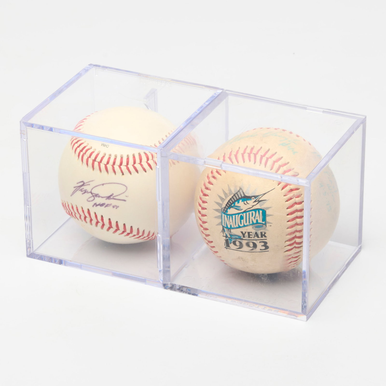 Two Charlie Hough and Fergie Jenkins Autographed Baseballs Group (1 of 5)