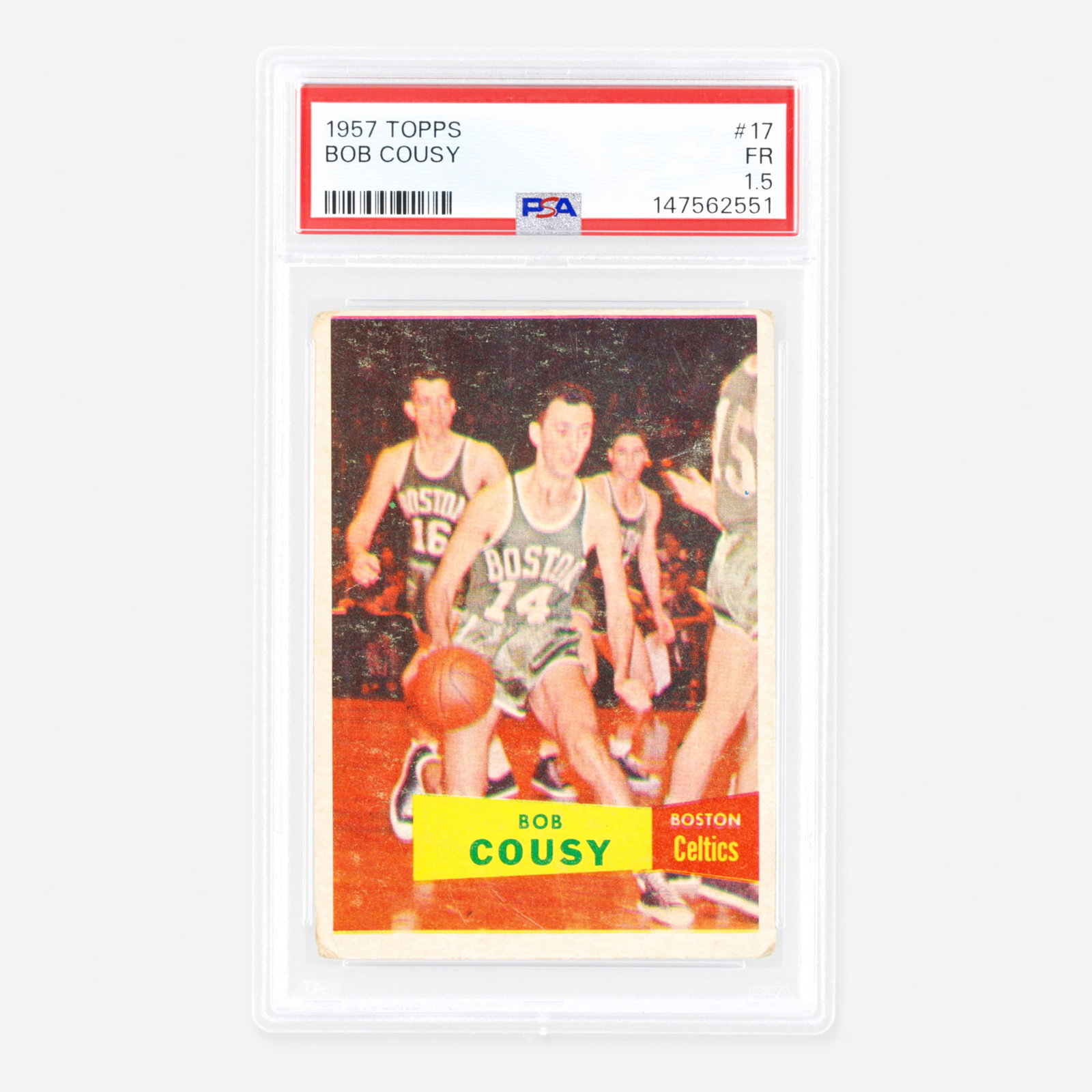 1957 Topps Basketball #17 Bob Cousy Rookie PSA 1.5 (1 of 2)