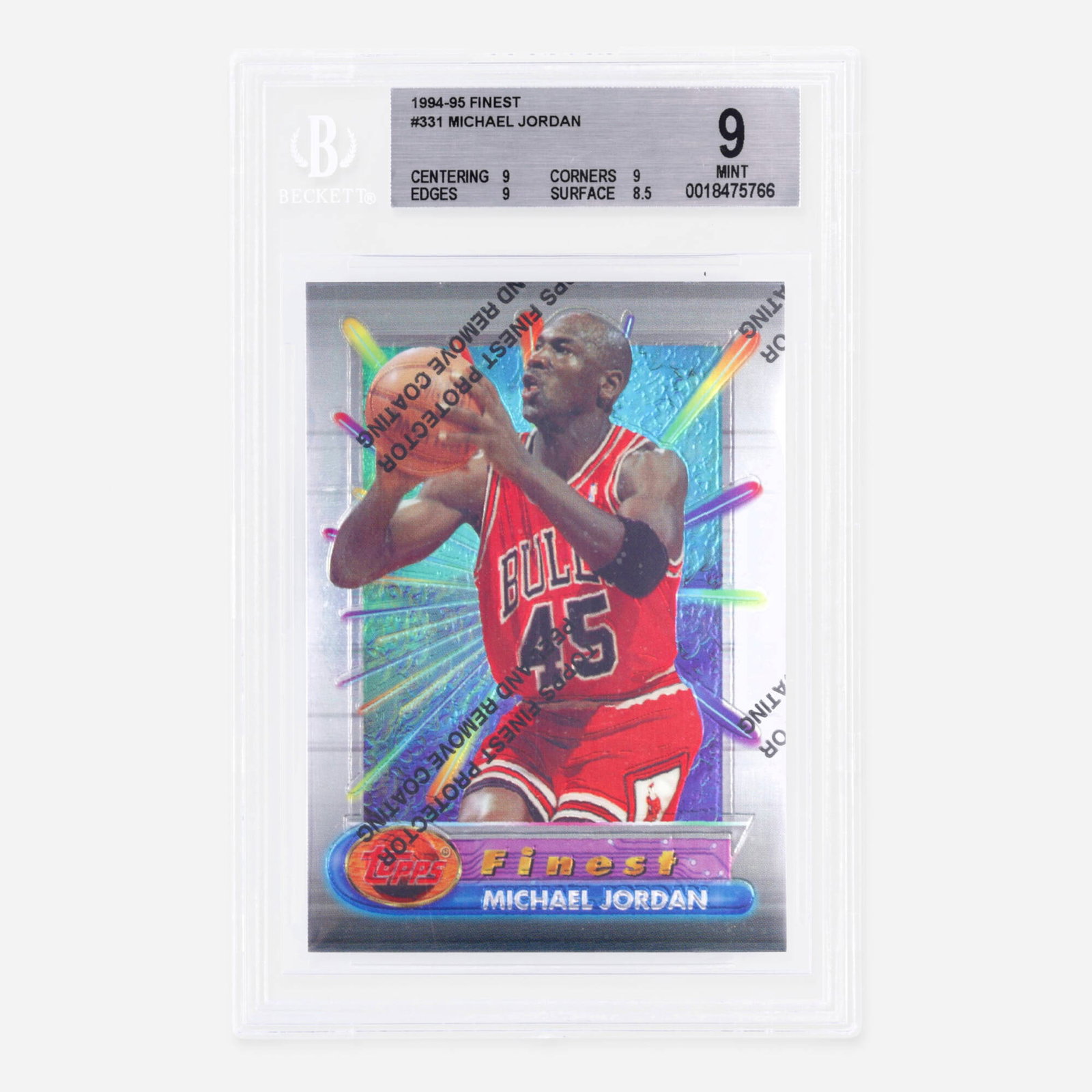 1994-1995 Topps Finest Basketball #331 Michael Jordan BGS 9 (1 of 2)