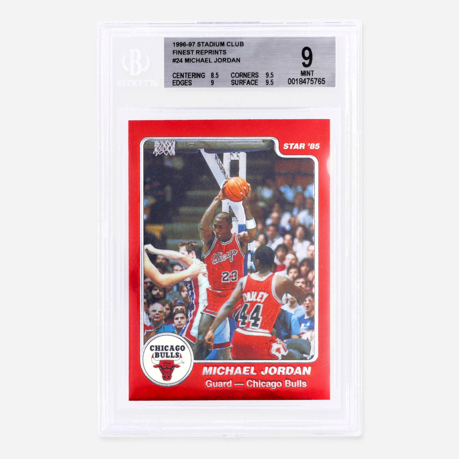 1996-1997 Stadium Club Basketball Finest Reprints #24 Michael Jordan BGS 9 (1 of 2)