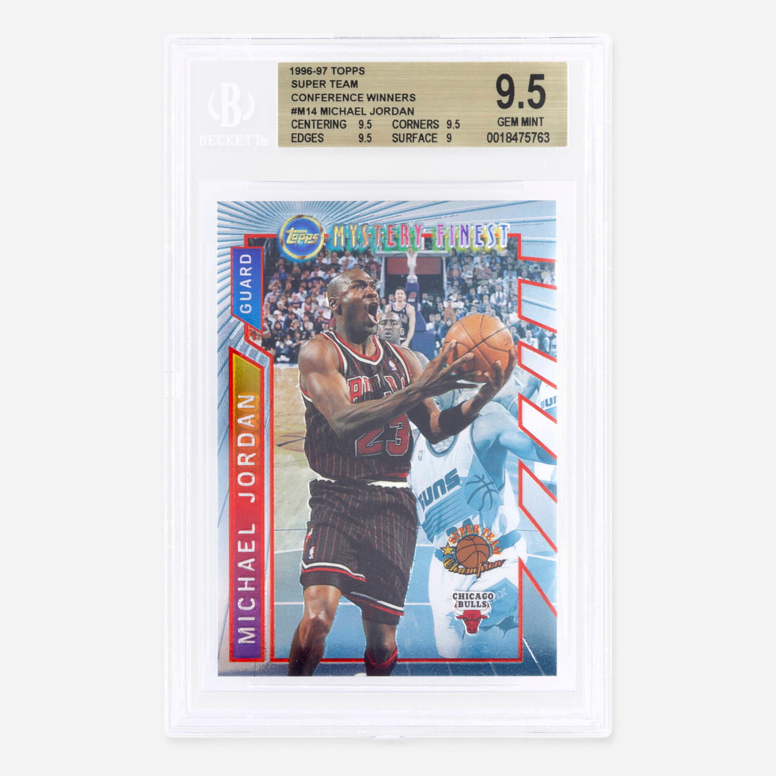 1996-1997 Topps Basketball Super Team Conference Winners #M14 Michael Jordan BGS 9.5 (1 of 2)