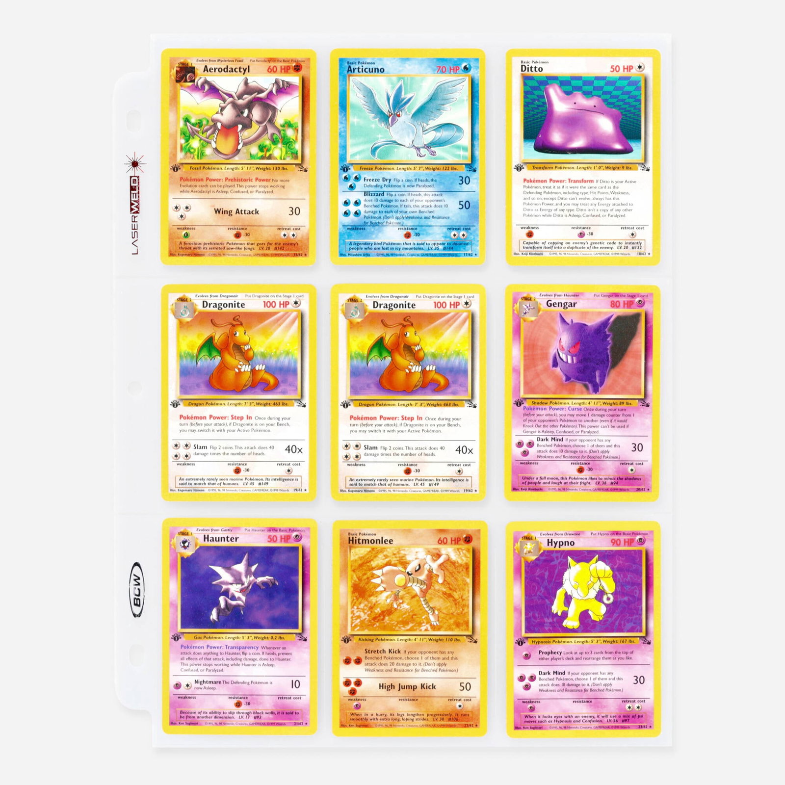 52 1999 Pokemon Fossil 1st Edition Complete Non Holo Group: 52 1999 Pokemon Fossil 1st Edition Complete Non Holo Group USA, 1999 Group includes: Complete non holo 1st Edition Fossil set 16/62-62/62. 19/62 Dragonite (x2), 27/62 Moltres (x3) and 30/62 Zapdos (x3