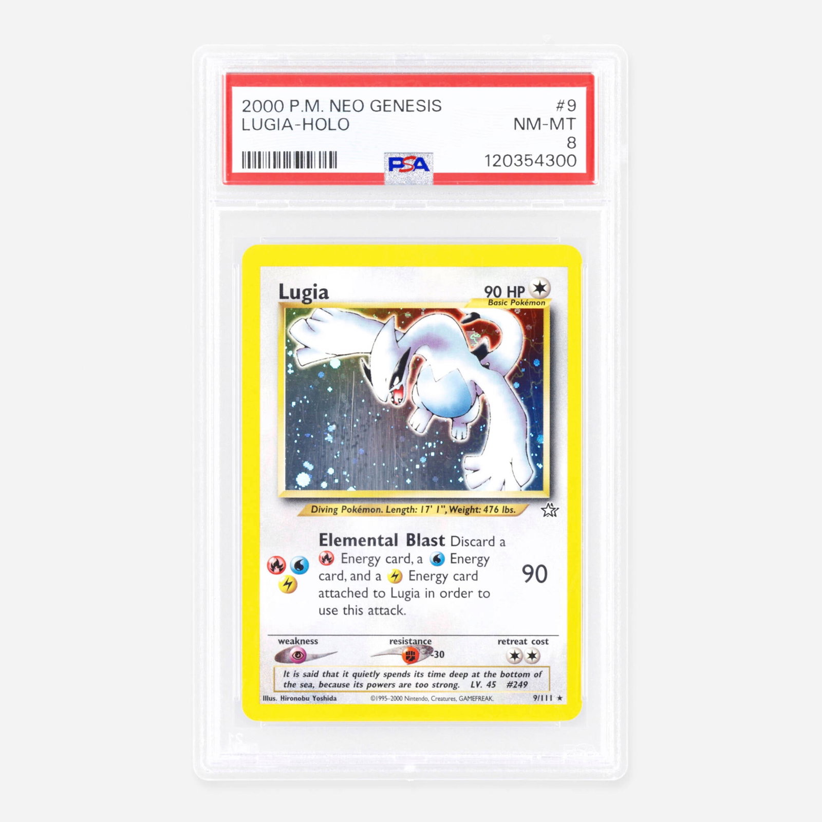 2000 Pokemon Neo Genesis 9/111 Lugia Holo Trading Card PSA 8 (1 of 2)