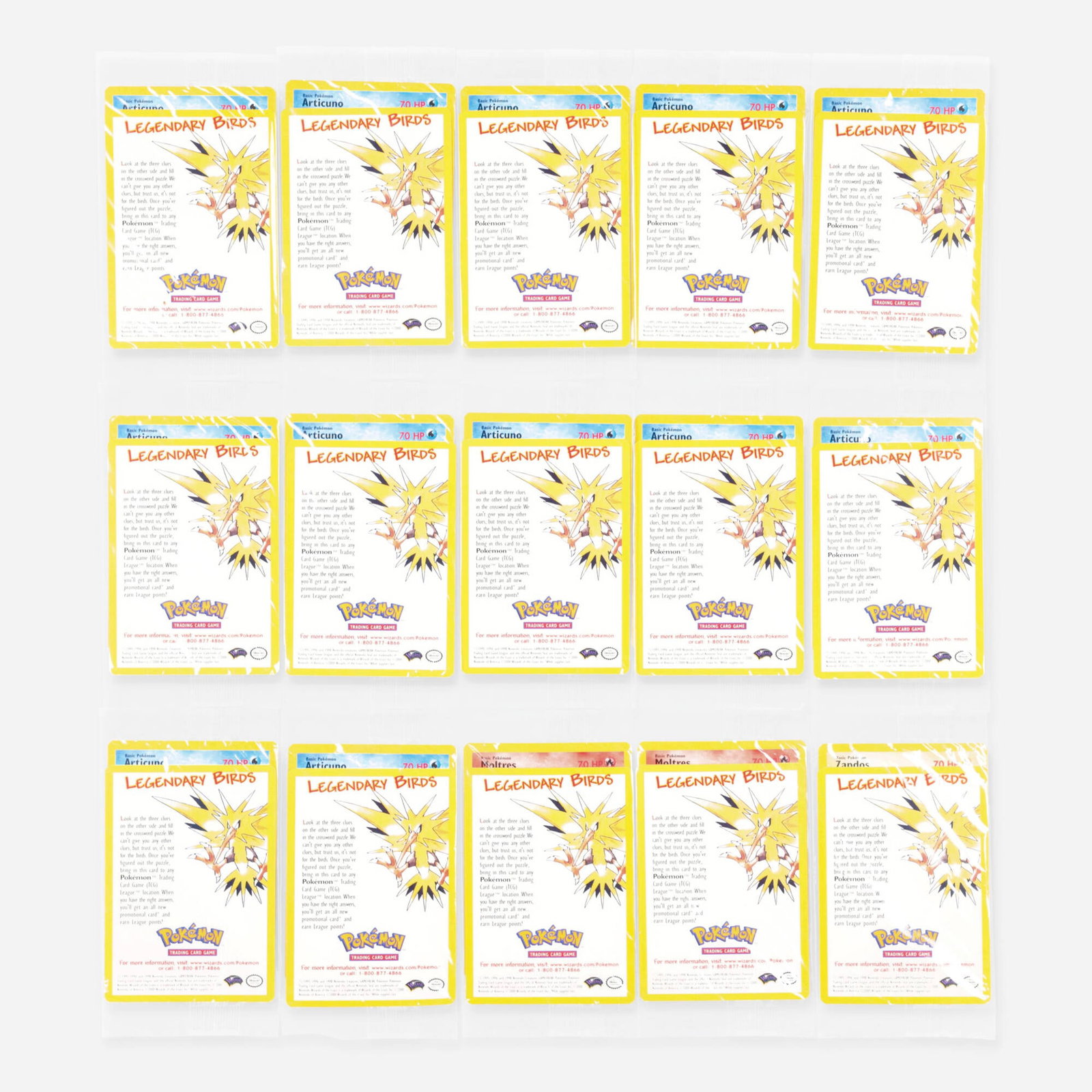 15 2000 Pokemon Black Star Promos Legendary Birds Group Factory Sealed (1 of 2)