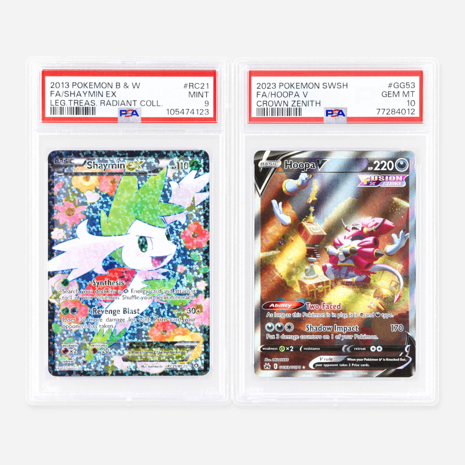 2013/23 Black White Legendary Treasures Radiant Shaymin EX Sword & Shield Crown Zenith Hoopa V Holo (1 of 2)